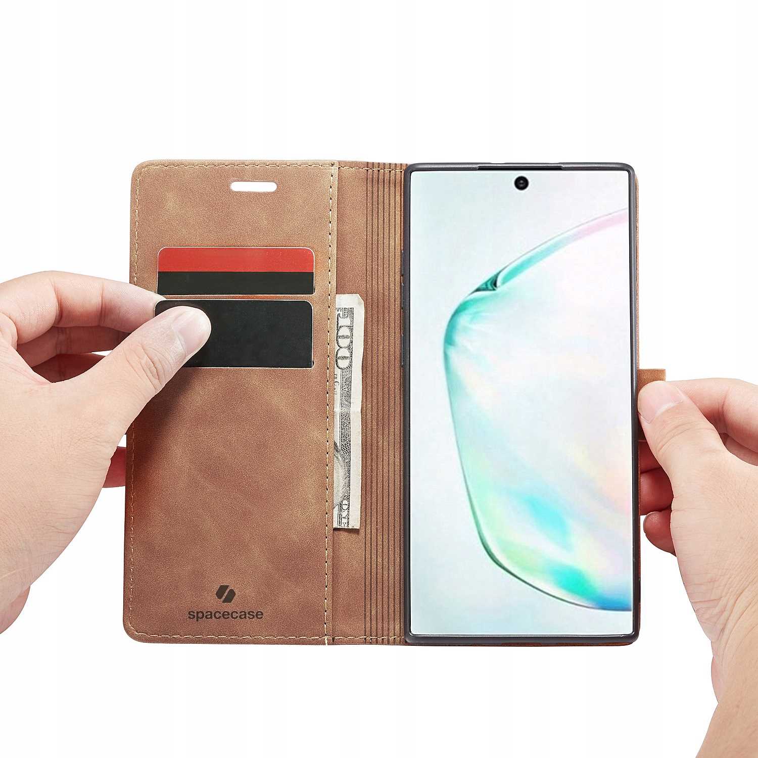 Spacecase Wallet Galaxy Note 10+ Light Brown
