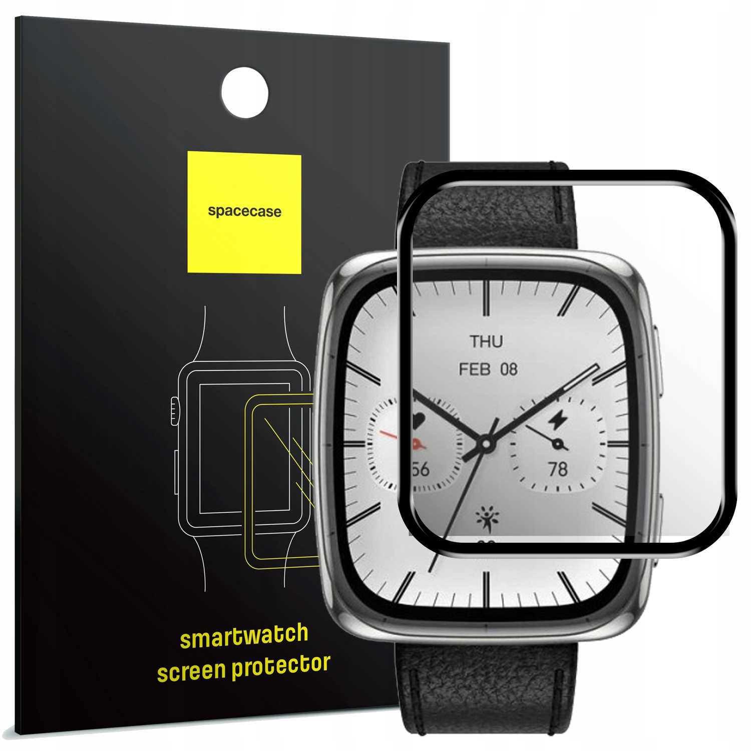 Spacecase SW Hybrid Glass Amazfit Active 2 Square