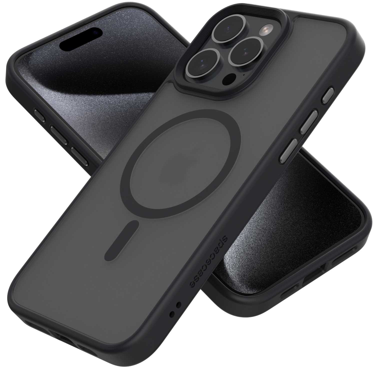 Spacecase Hybrid Mag Iphone 15 Pro Max Black