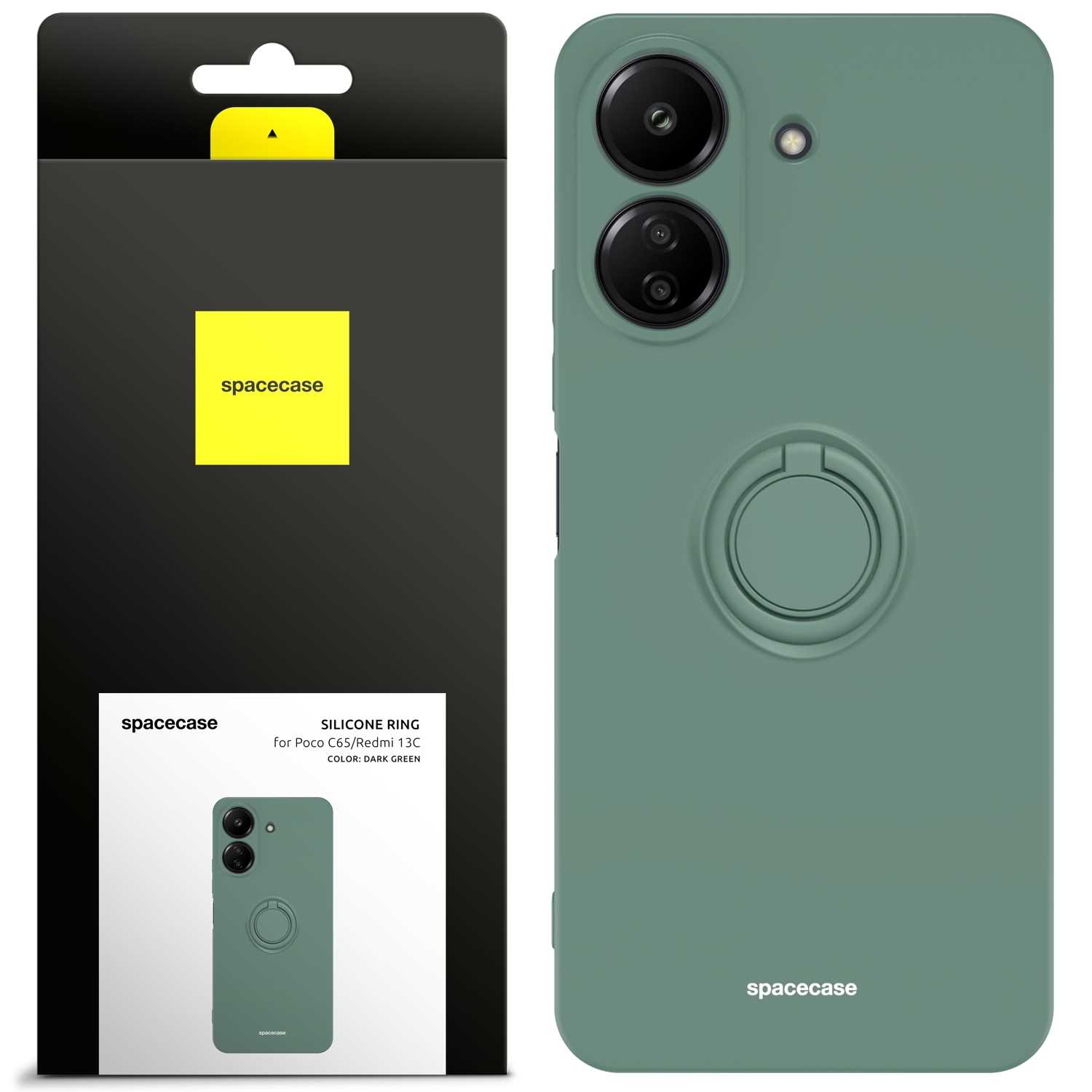 Spacecase Silicone Ring Redmi 13C 4G / Poco C65 Dark Gree