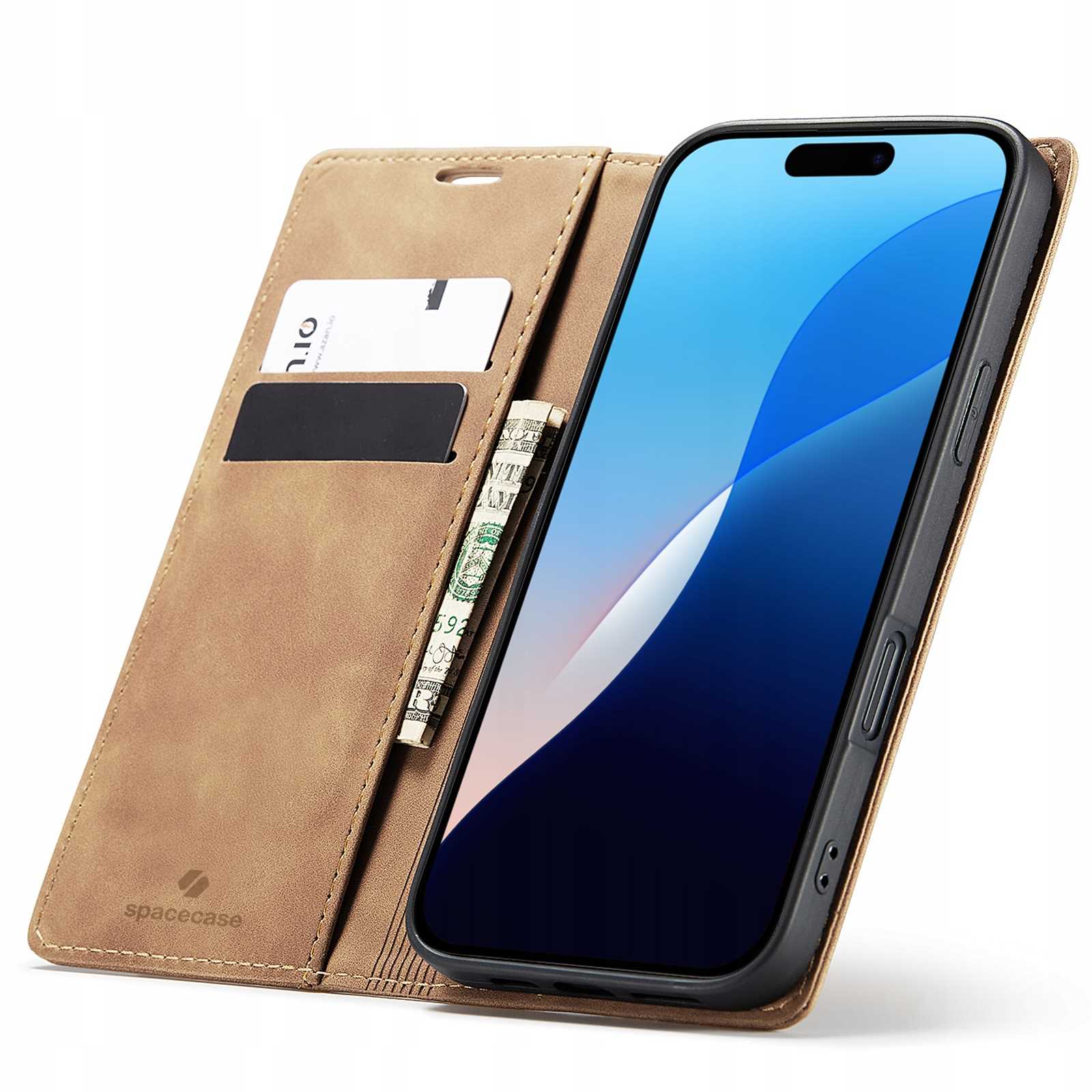 Spacecase Wallet Iphone 16 Pro Max Light Brown