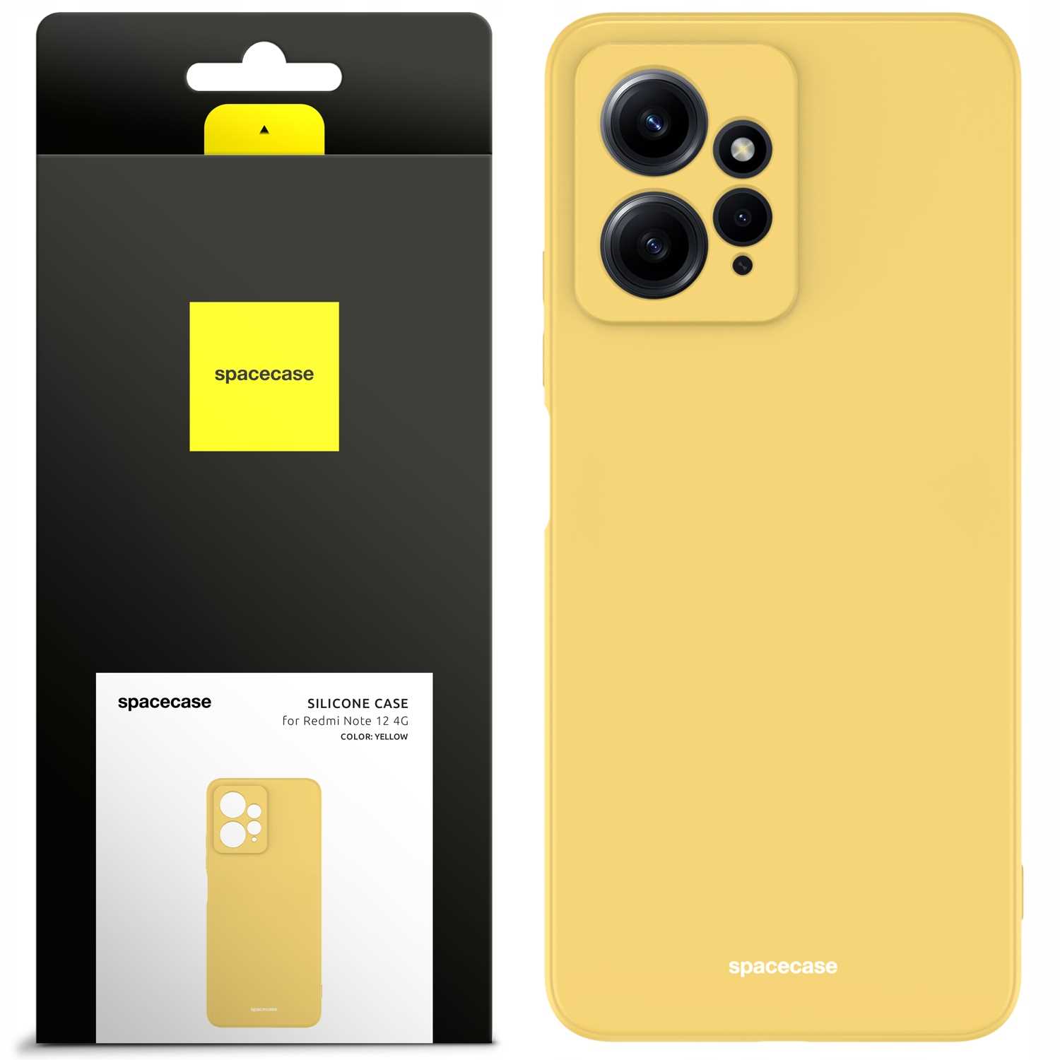 Spacecase Silicone Case Redmi Note 12 4G yellow