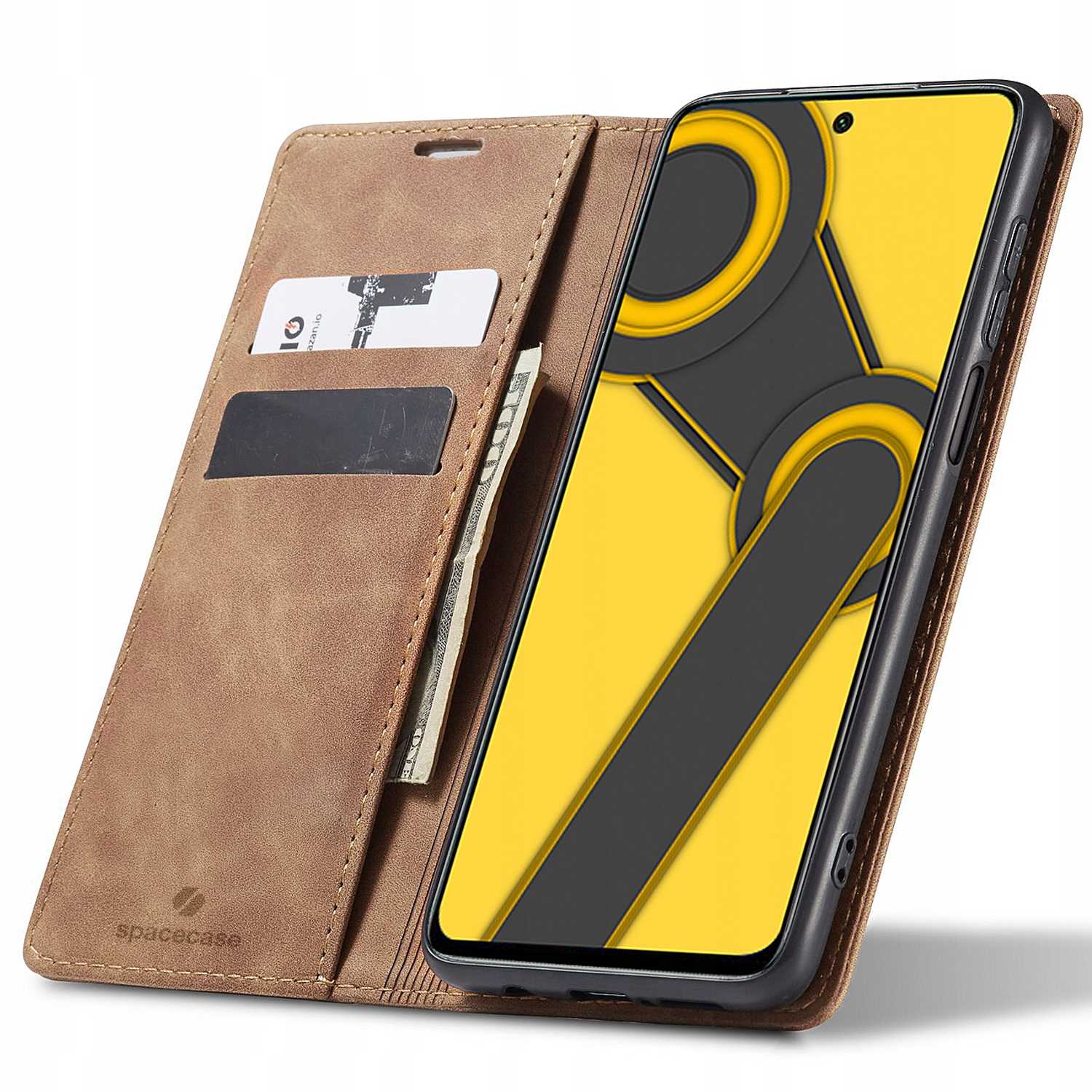 Spacecase Wallet Redmi Note 9S/9 Pro Light Brown