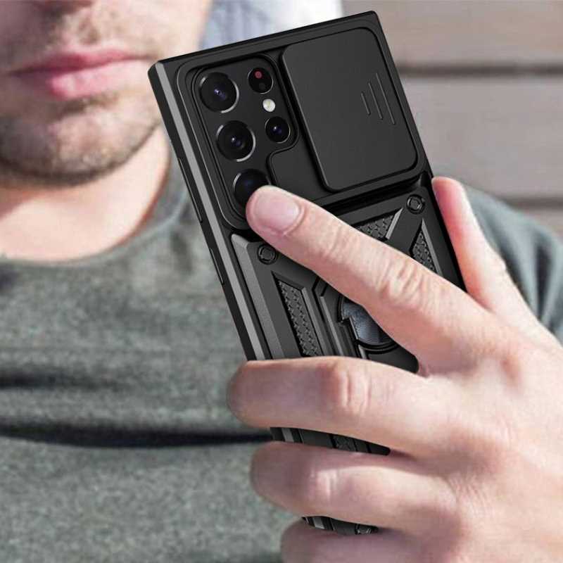 Spacecase Camring Galaxy S22 Ultra black