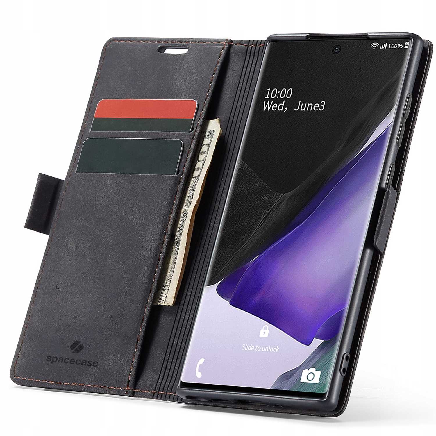 Spacecase Wallet Galaxy Note 20 Black