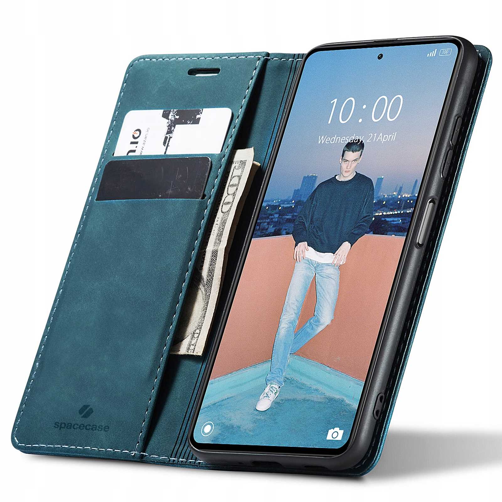 Spacecase Wallet Poco X5 Pro/Note 12 Pro blue