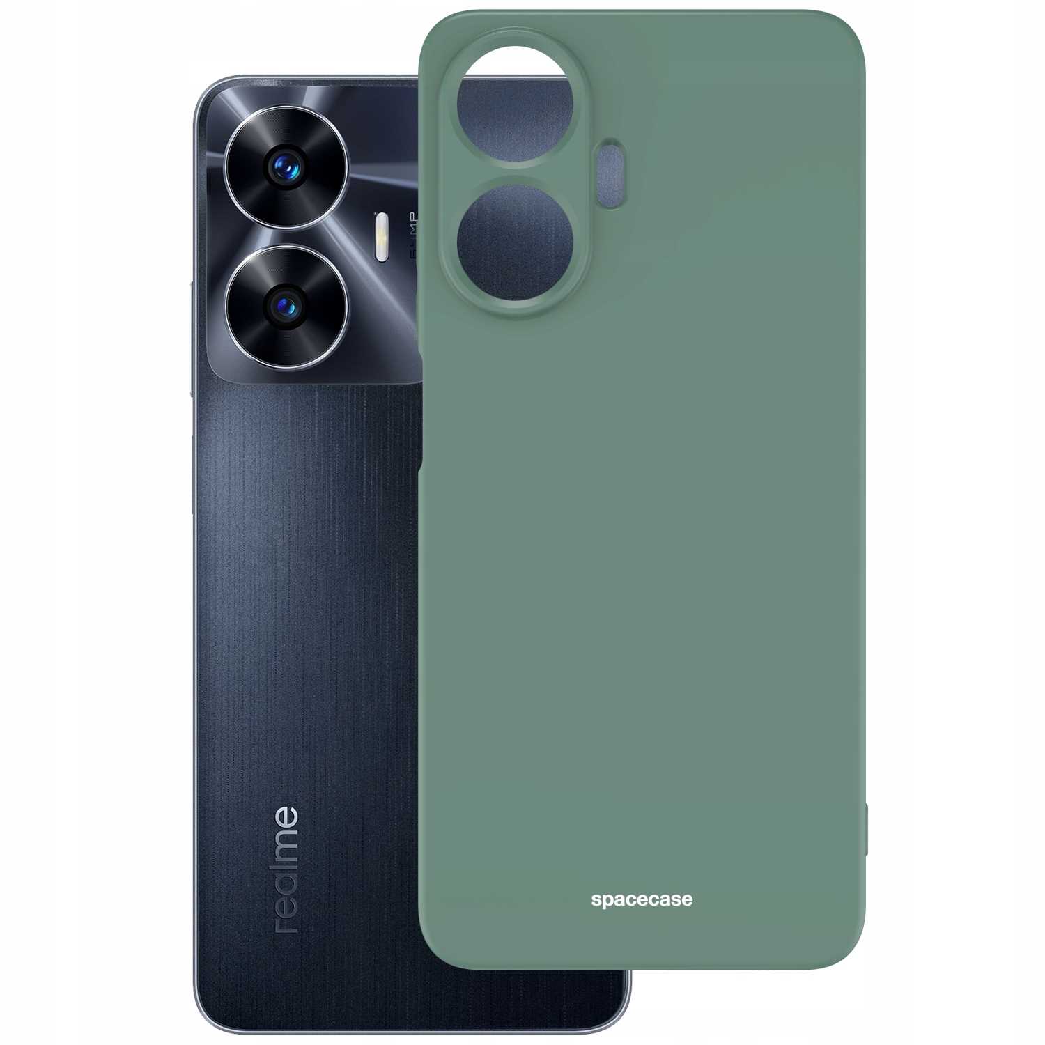 Spacecase Silicone Case Realme C55 dark green
