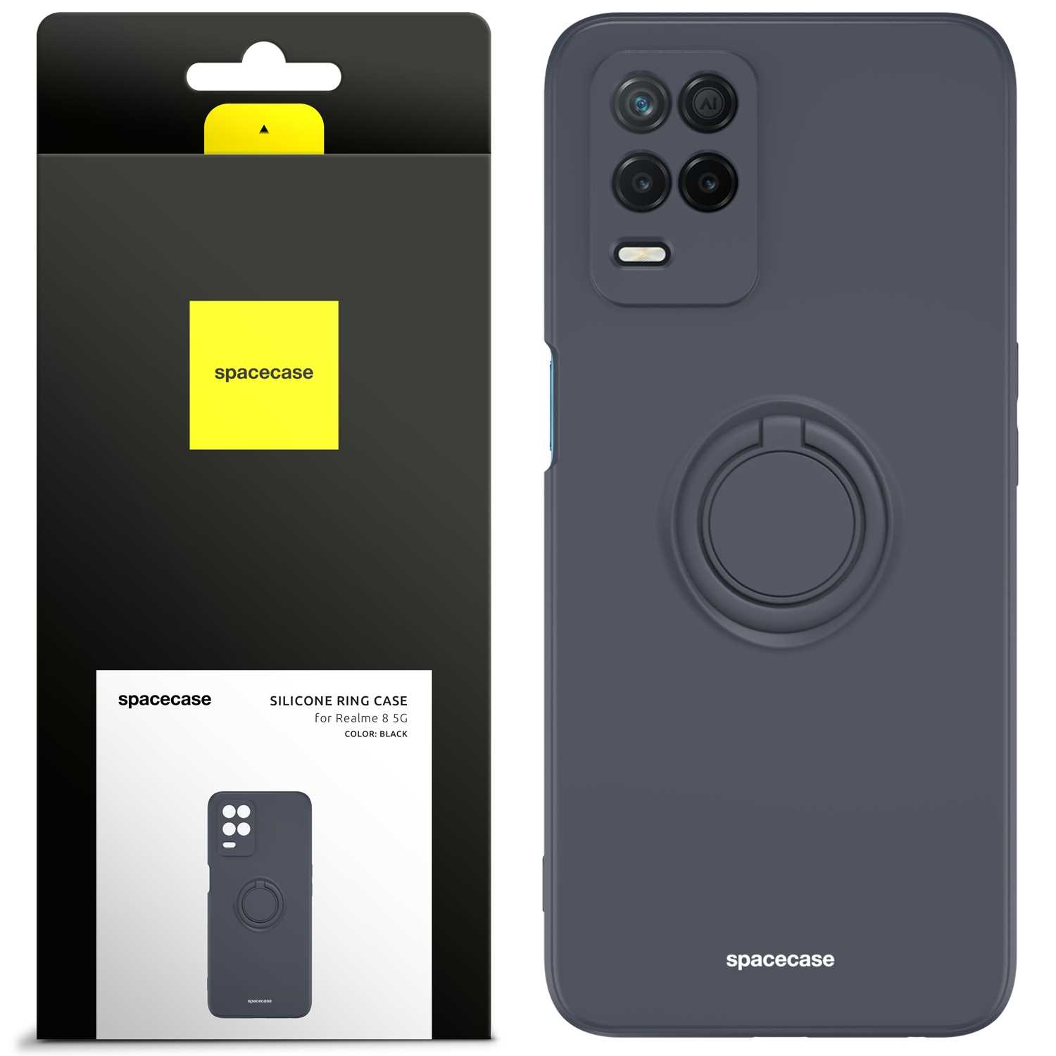 Spacecase Silicone Ring Realme 8 5G Black