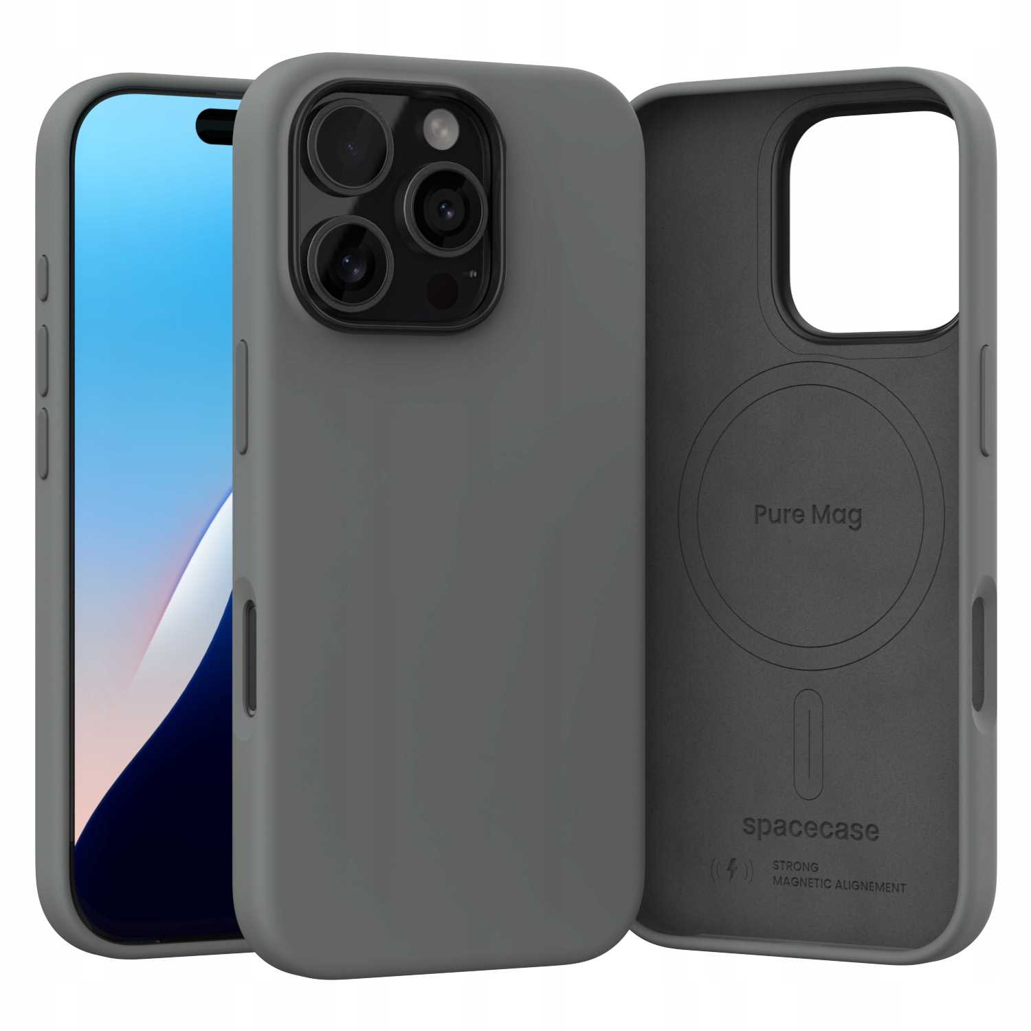 Spacecase Pure Mag iPhone 16 Pro gray