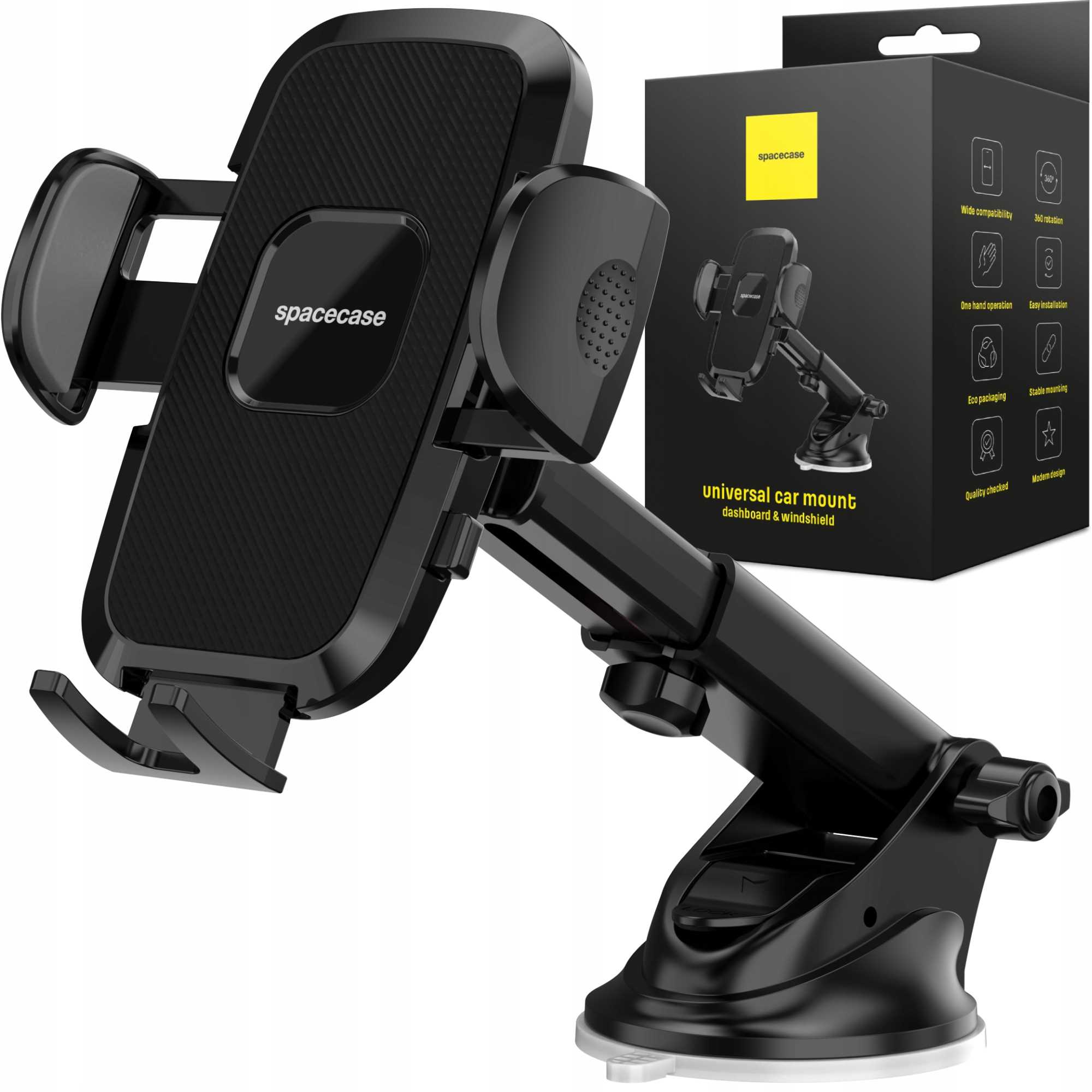 Spacecase Car Holder Sc17 Universal Dash/Windshield Black