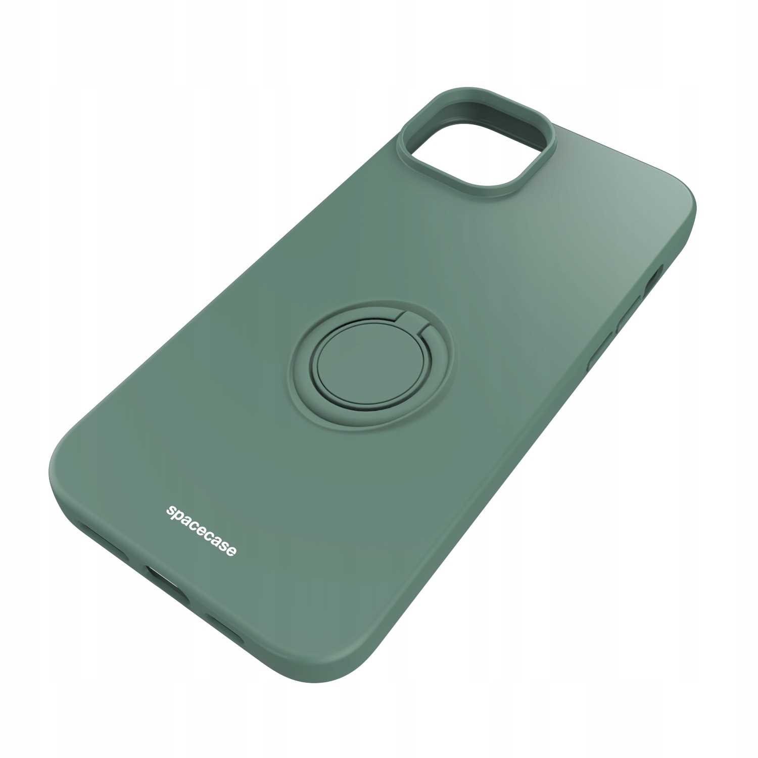 Spacecase Silicone Ring Iphone 15 Plus Dark Green