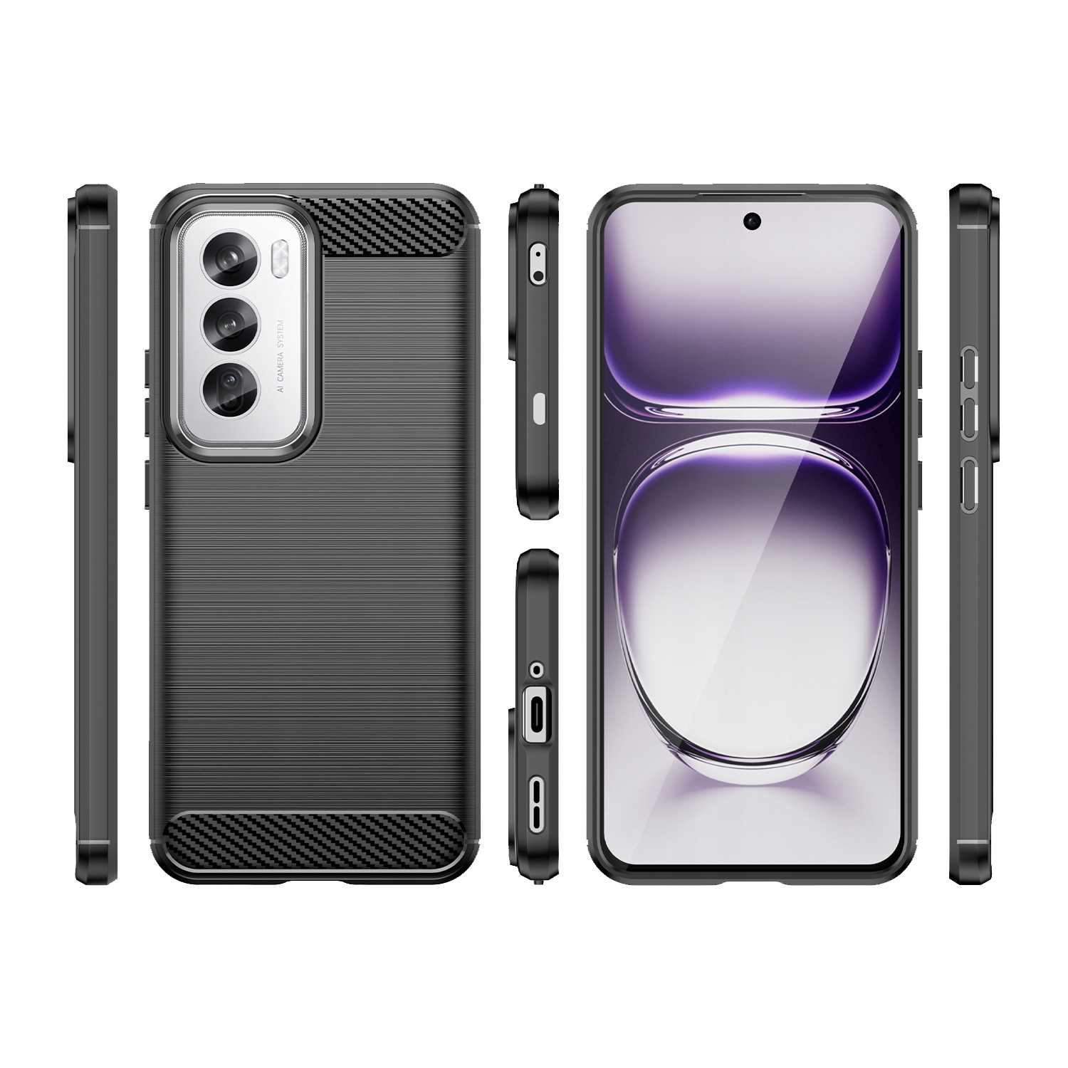 Spacecase Carbon Oppo Reno 12 Pro 5G Black
