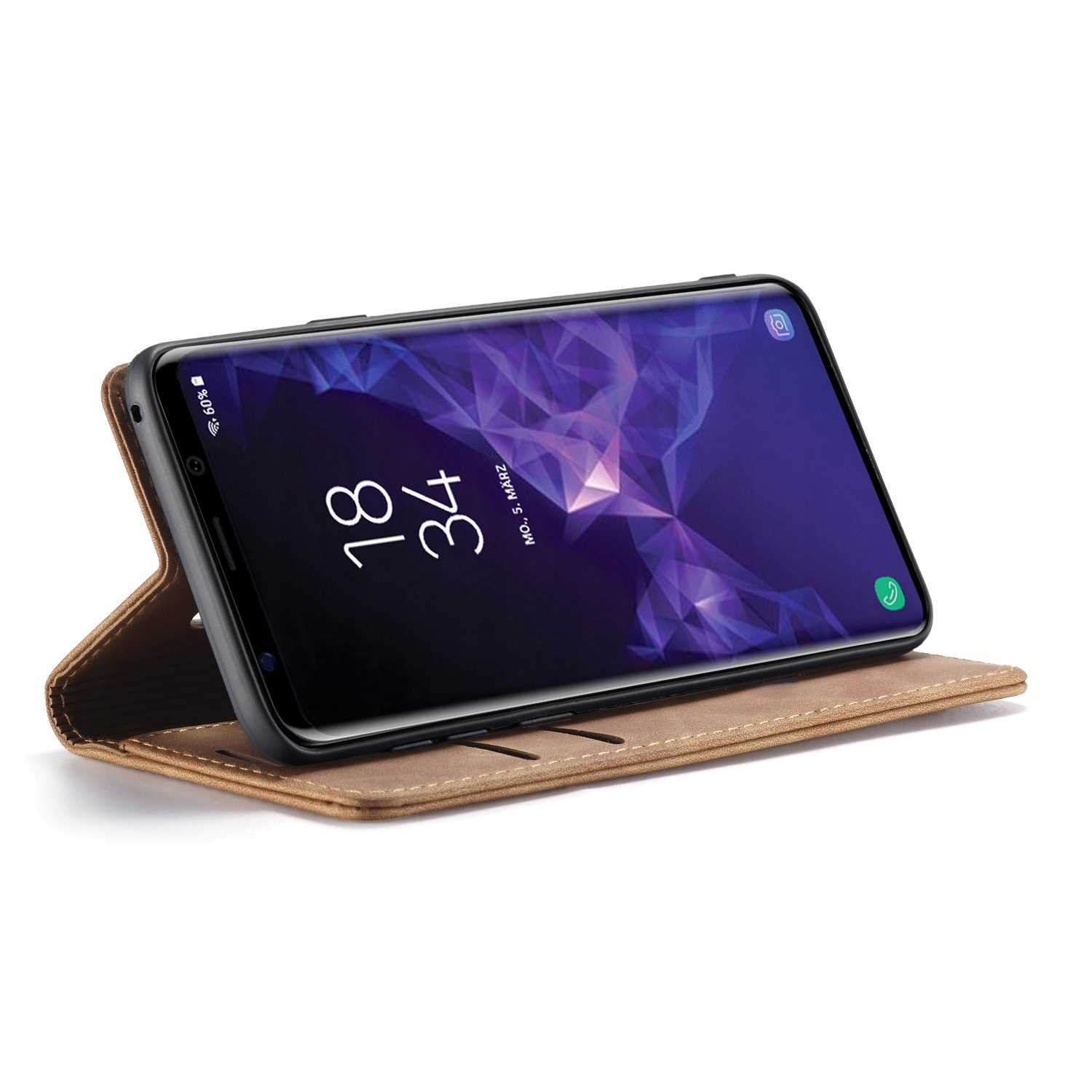 Spacecase Wallet Galaxy S9 light brown