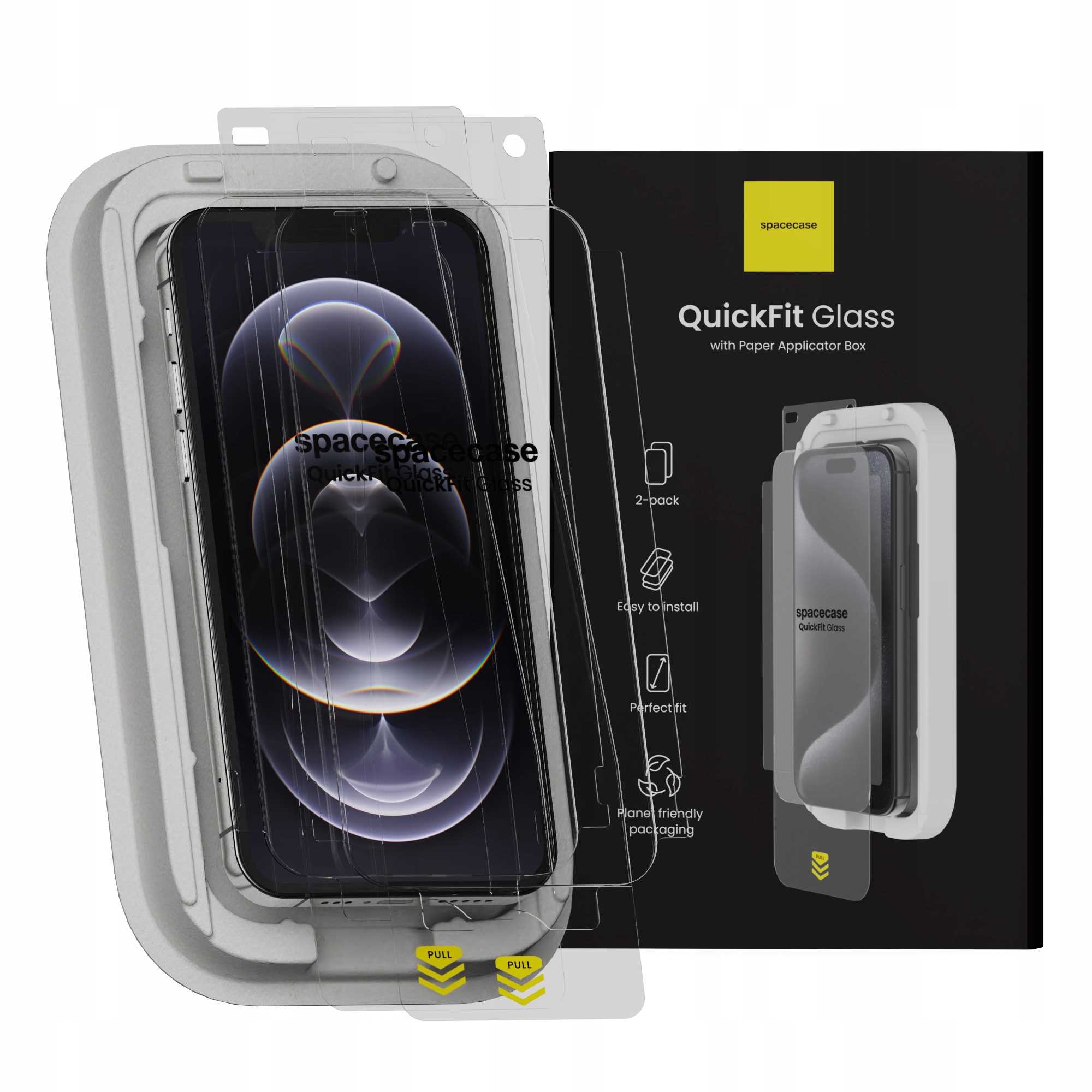 Spacecase QuickFit Glass iPhone 12/12 Pro