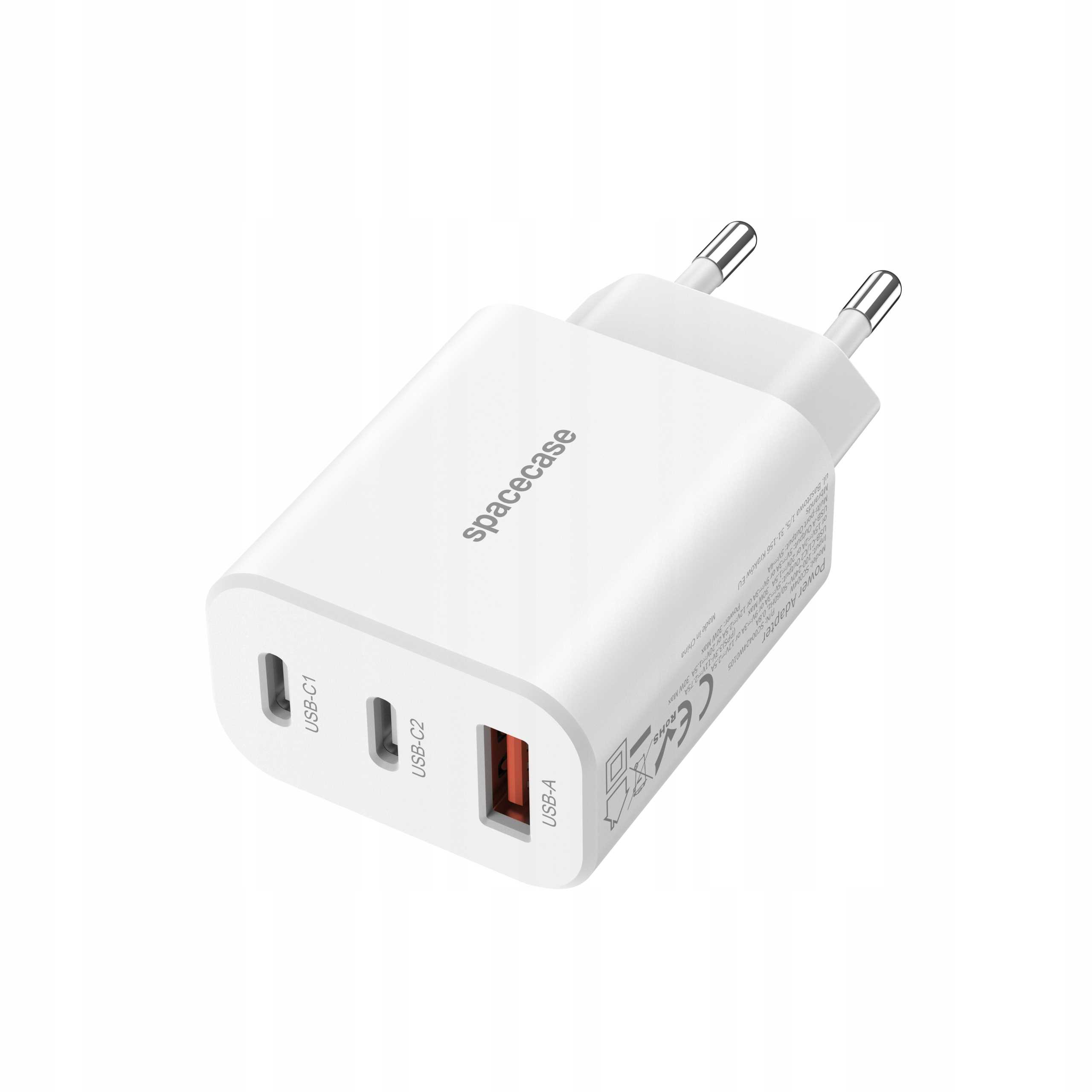 Spacecase USB Charger 30W GaN SC004W white