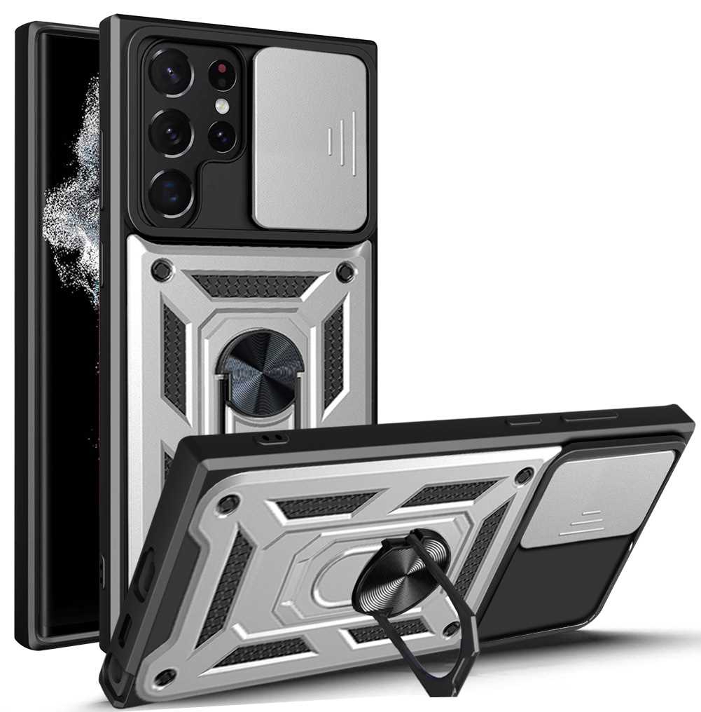 Spacecase Camring Galaxy S22 Ultra silver