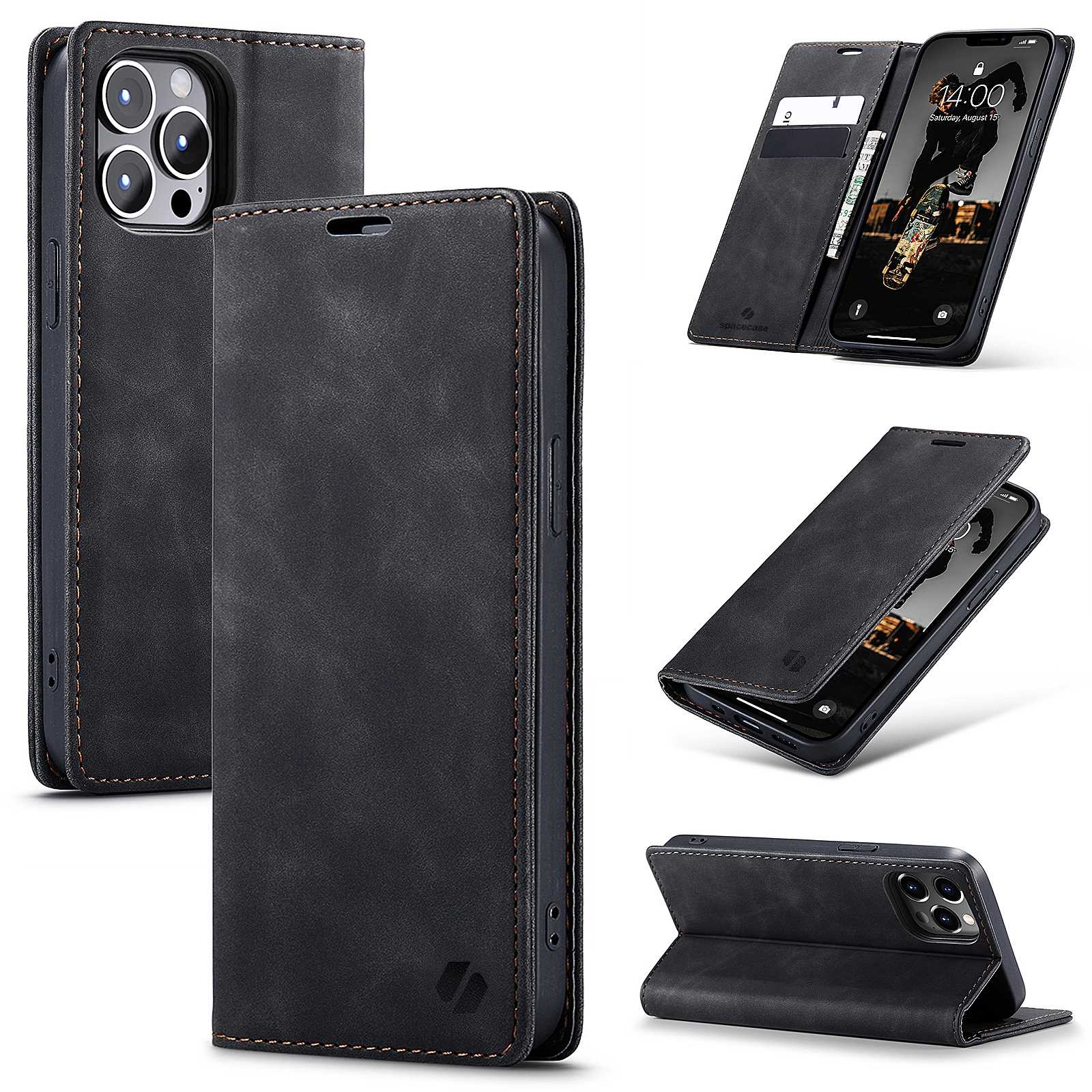 Spacecase Wallet Iphone 13 Pro Black