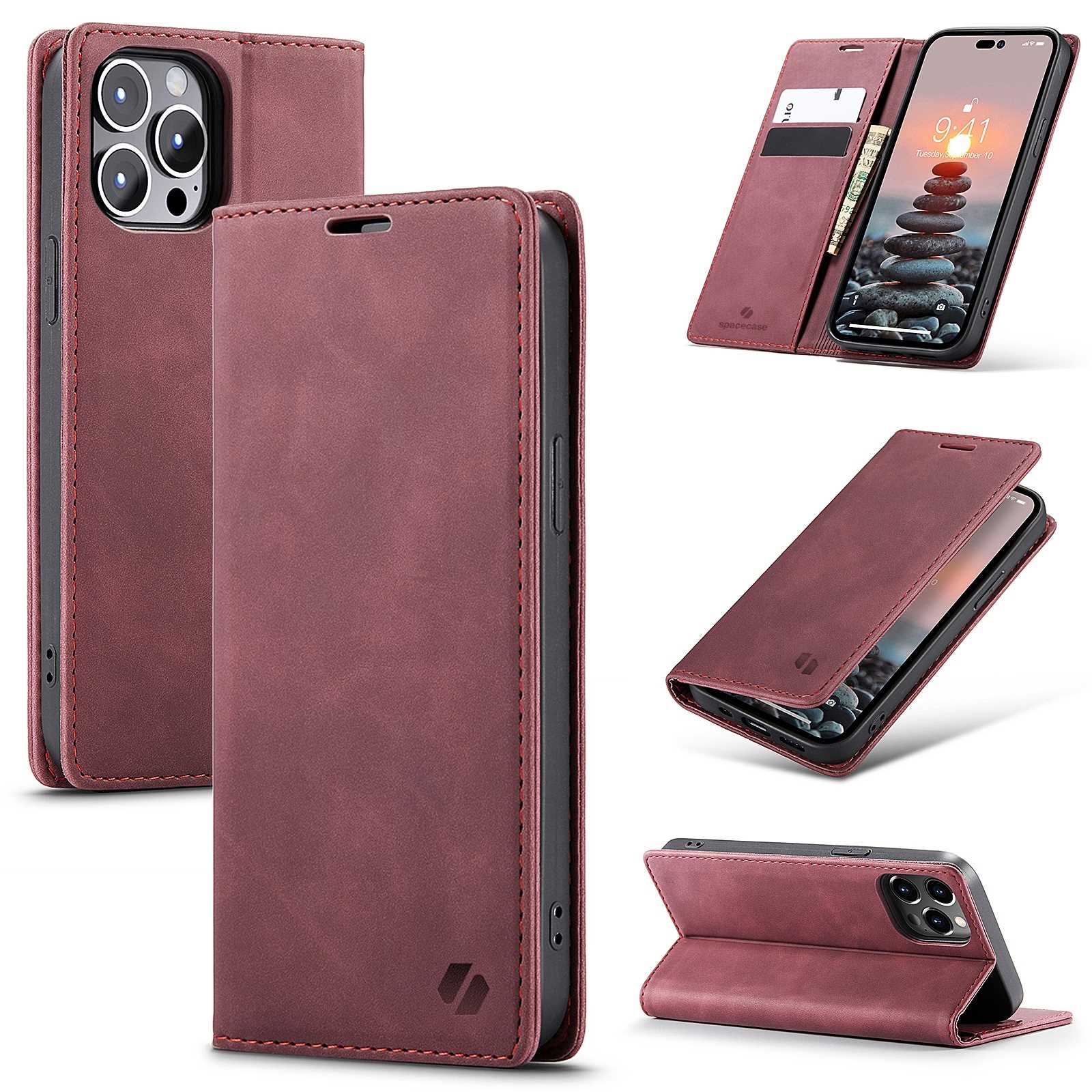 Spacecase Wallet iPhone 14 Pro Max red