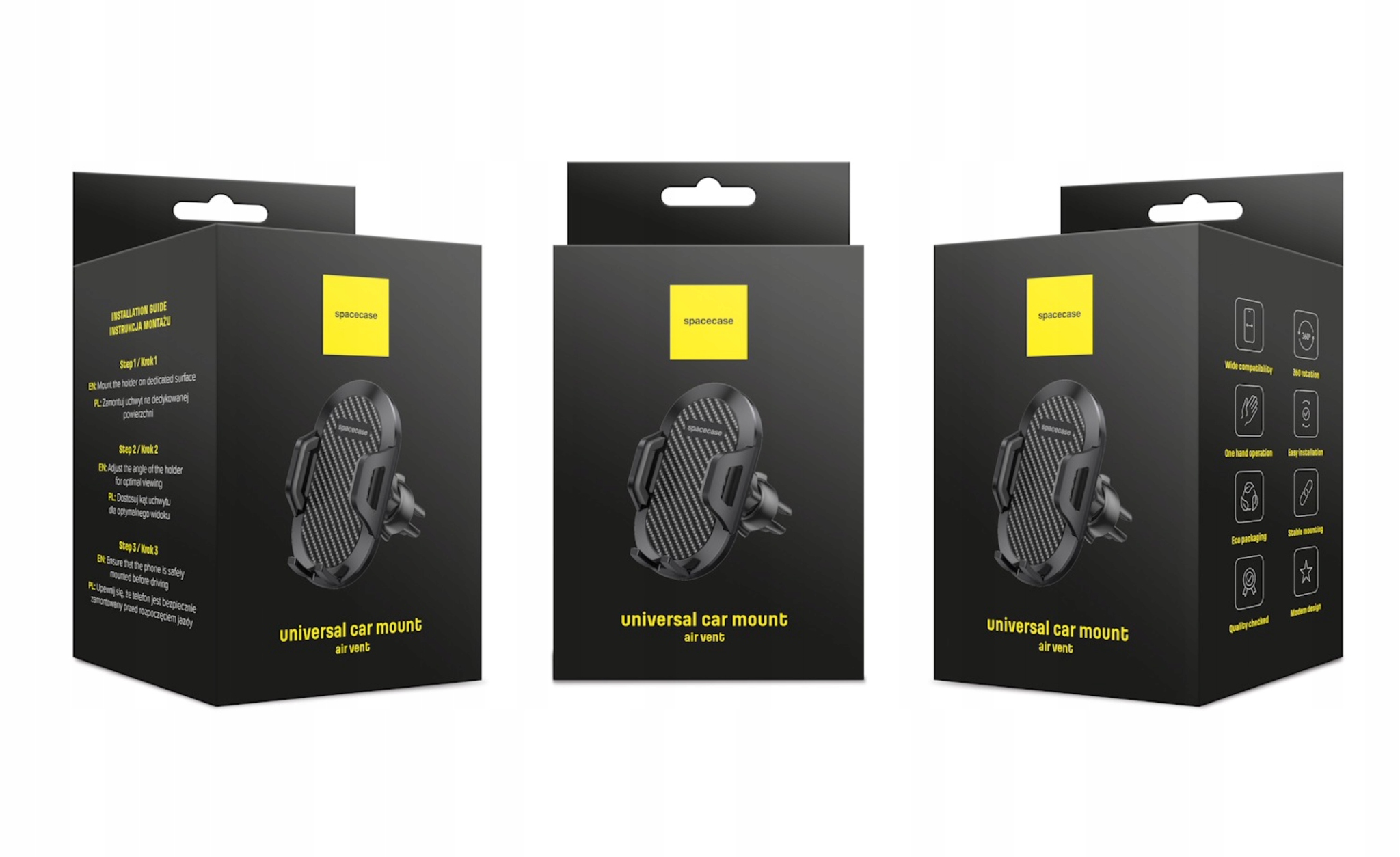 Spacecase Car Holder SC16 Universal Air Vent black