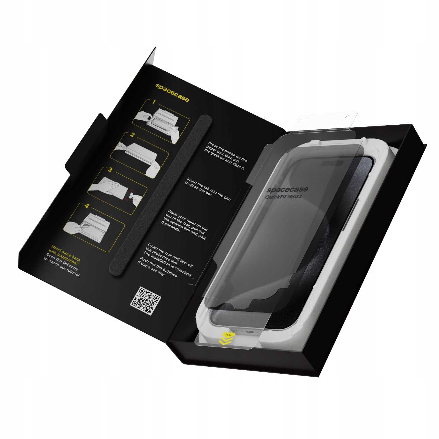 Spacecase Quickfit Privacy Glass Iphone 15 Pro Max