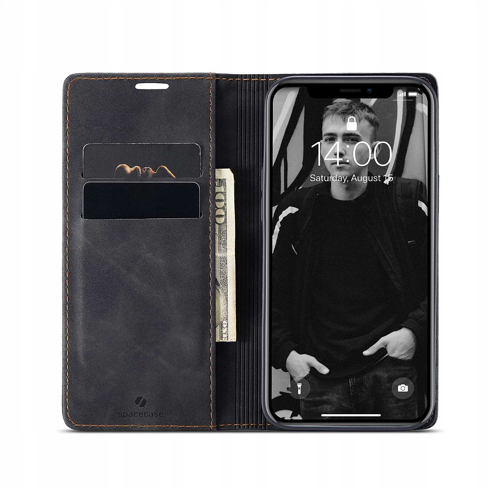 Spacecase Wallet iPhone Xr black