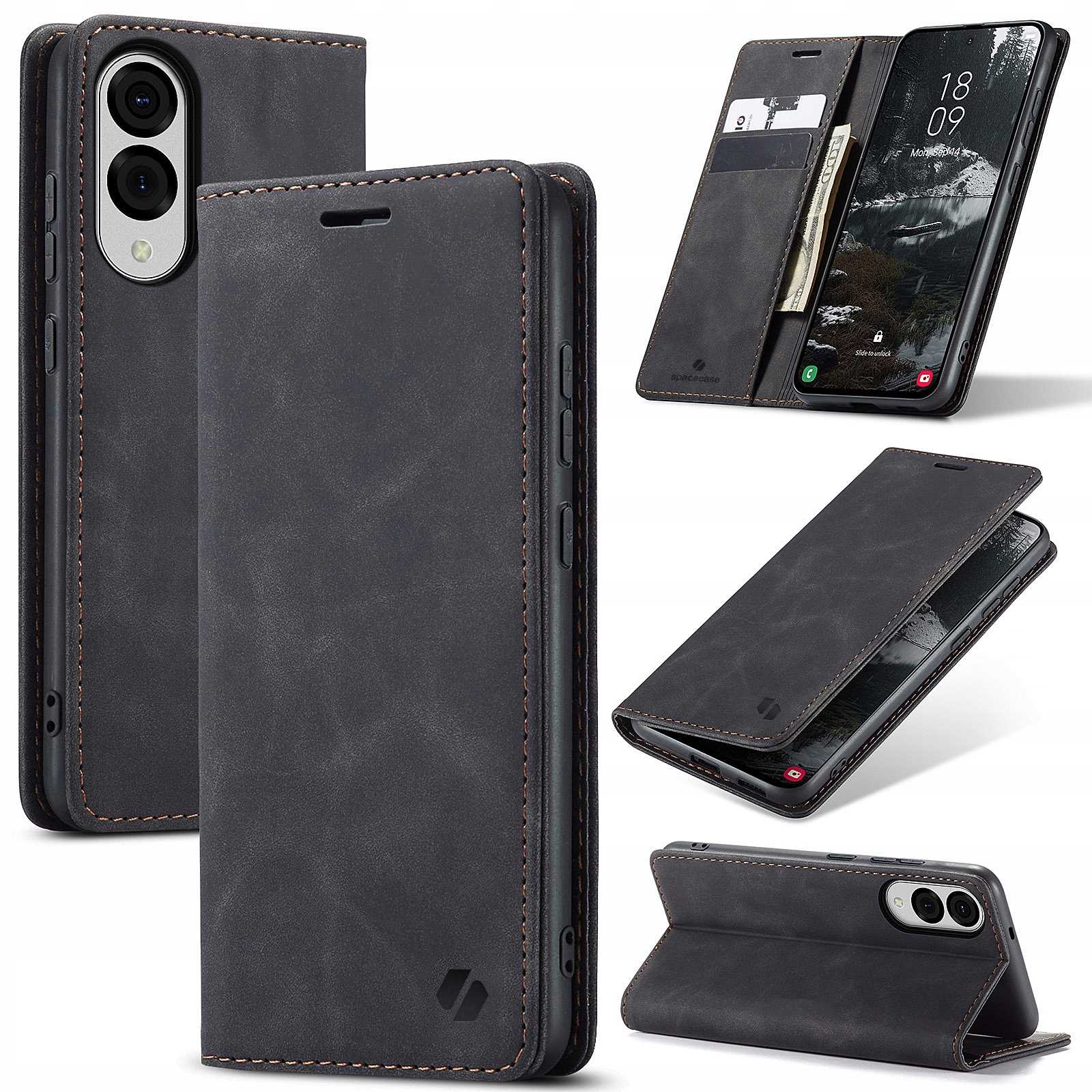 Spacecase Wallet Galaxy S25 Edge Black