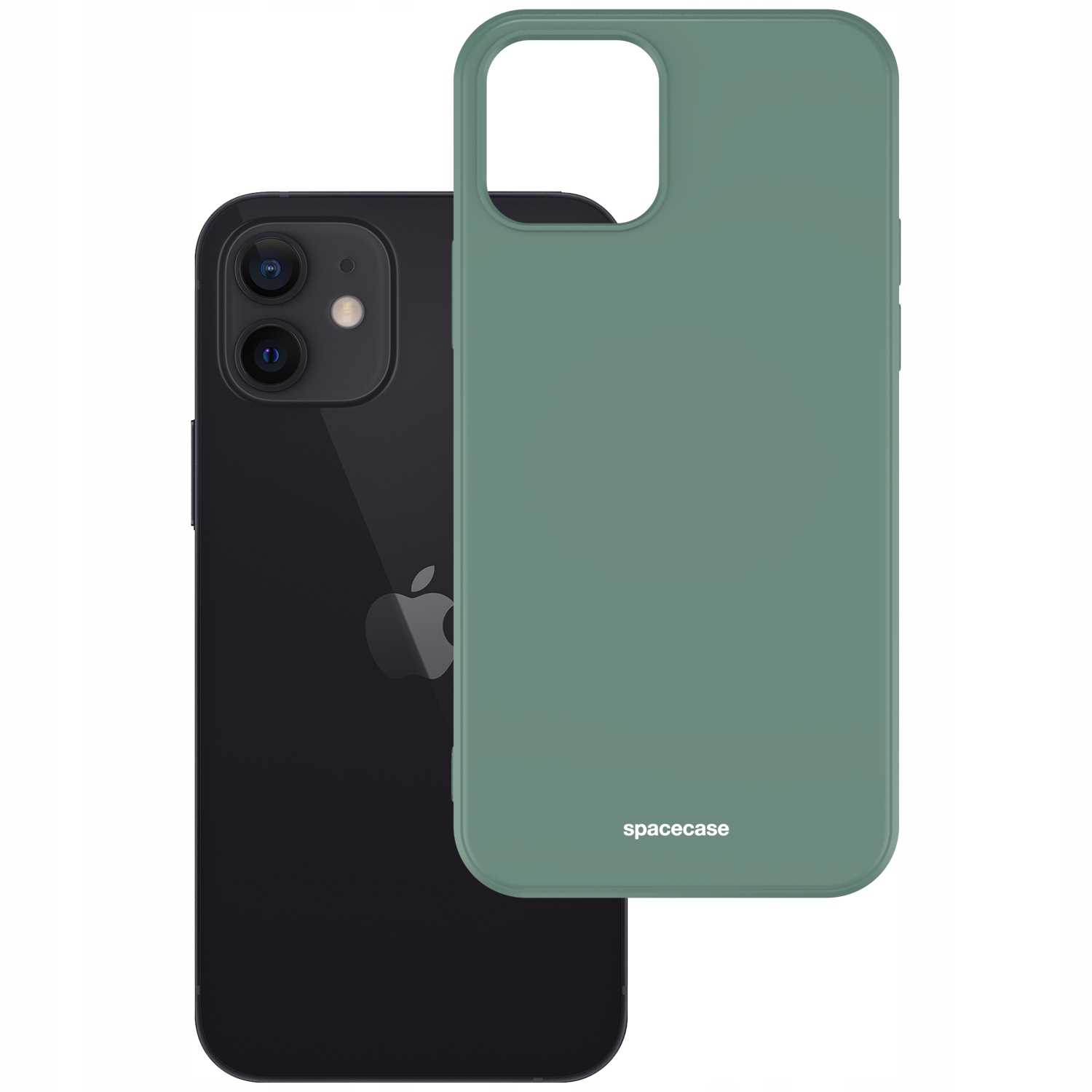 Spacecase Silicone Case iPhone 12 Mini dark green