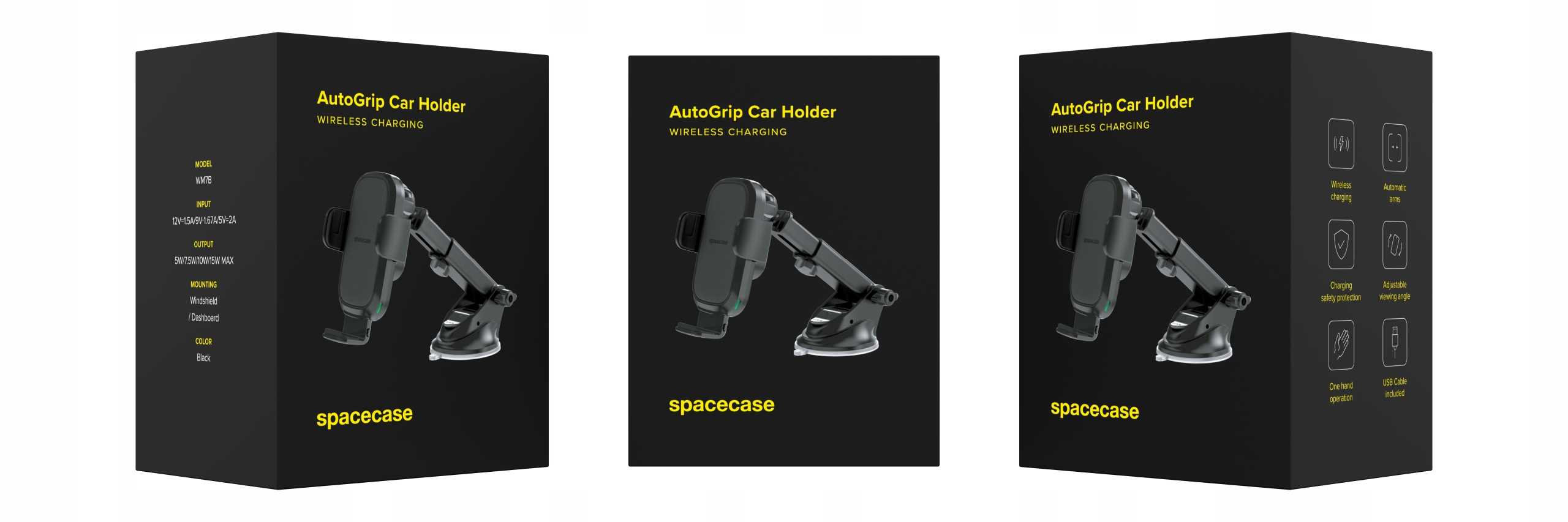 Spacecase Car Holder Dash/Windshield Wireless Charge Wm7B