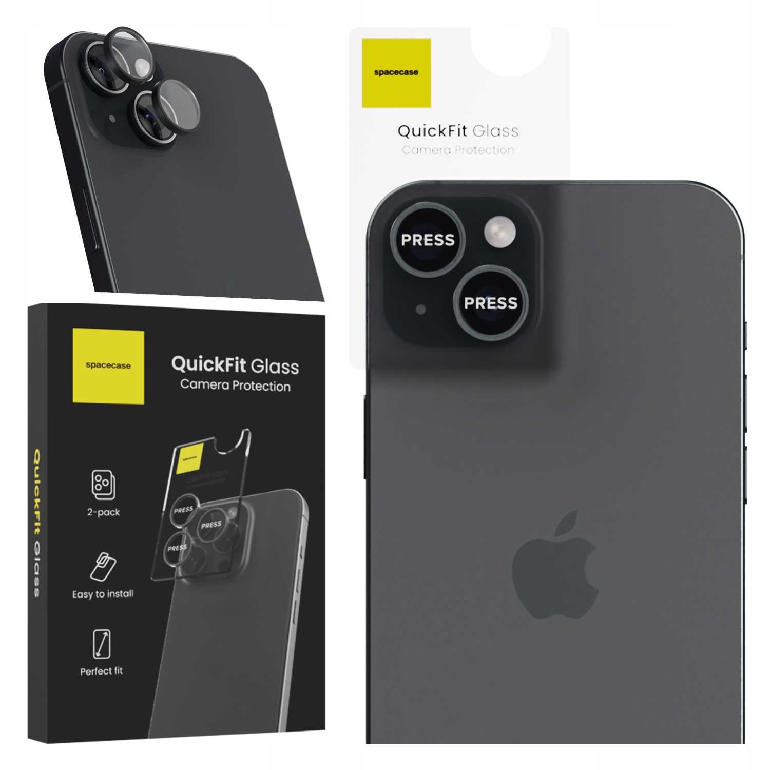 Spacecase QuickFit Camera iPhone 15/15 Plus black