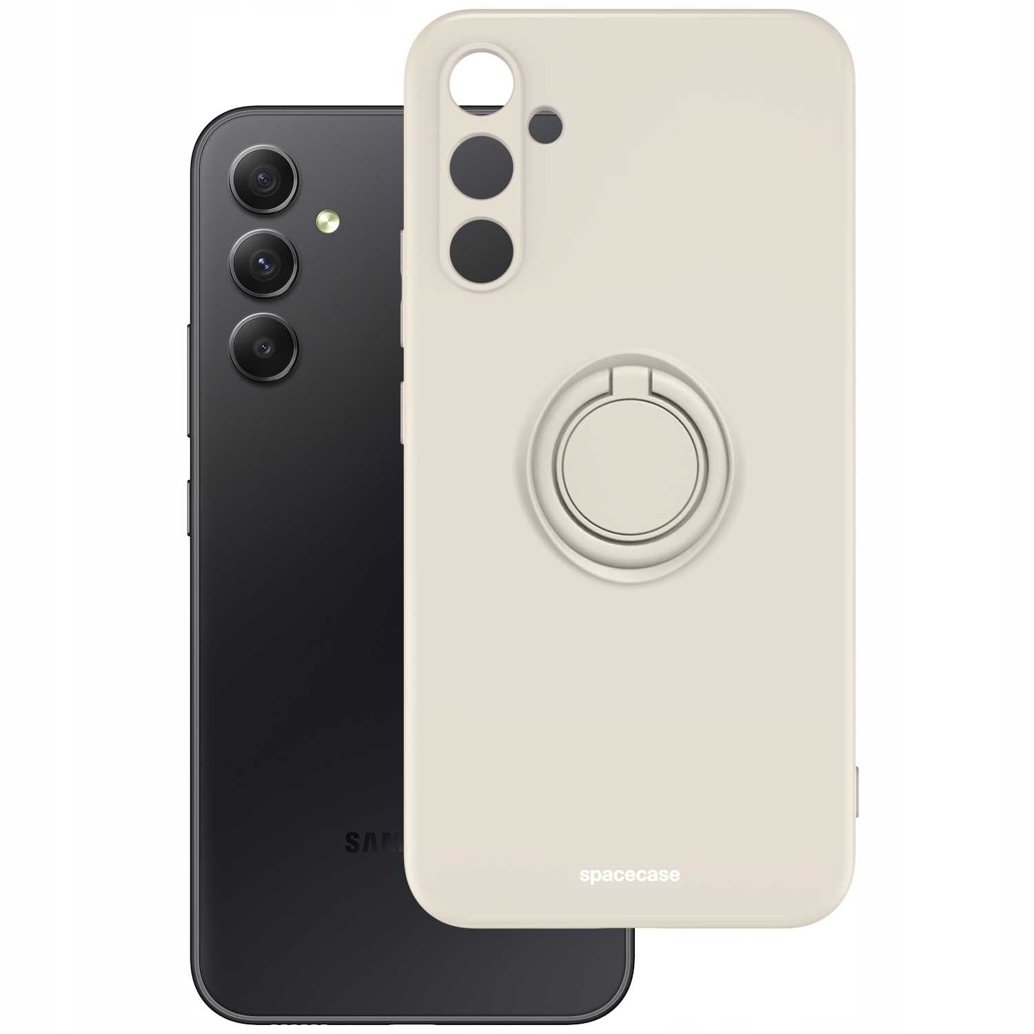 Spacecase Silicone Ring Galaxy A34 5G Bone