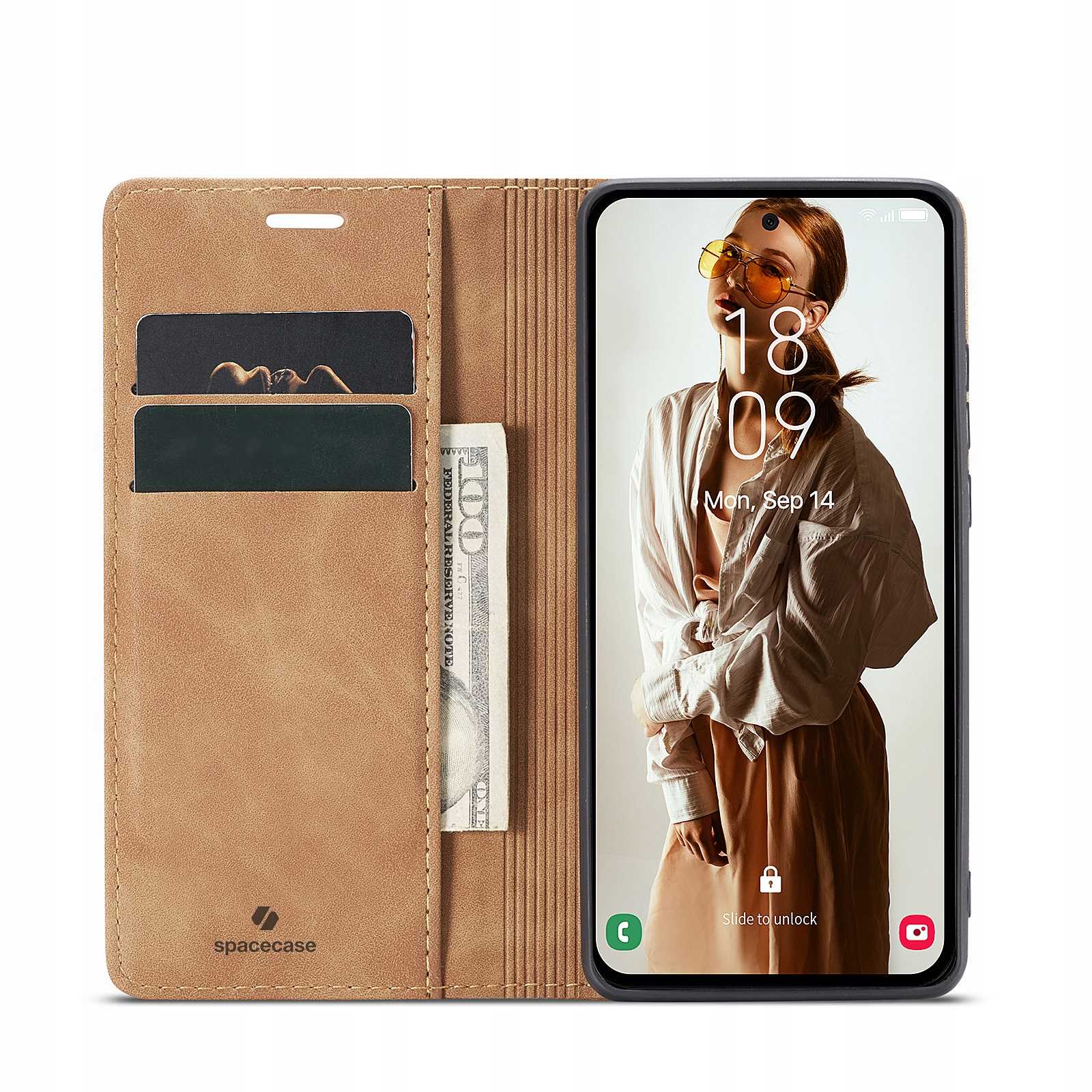 Spacecase Wallet Galaxy A32 5G Light Brown