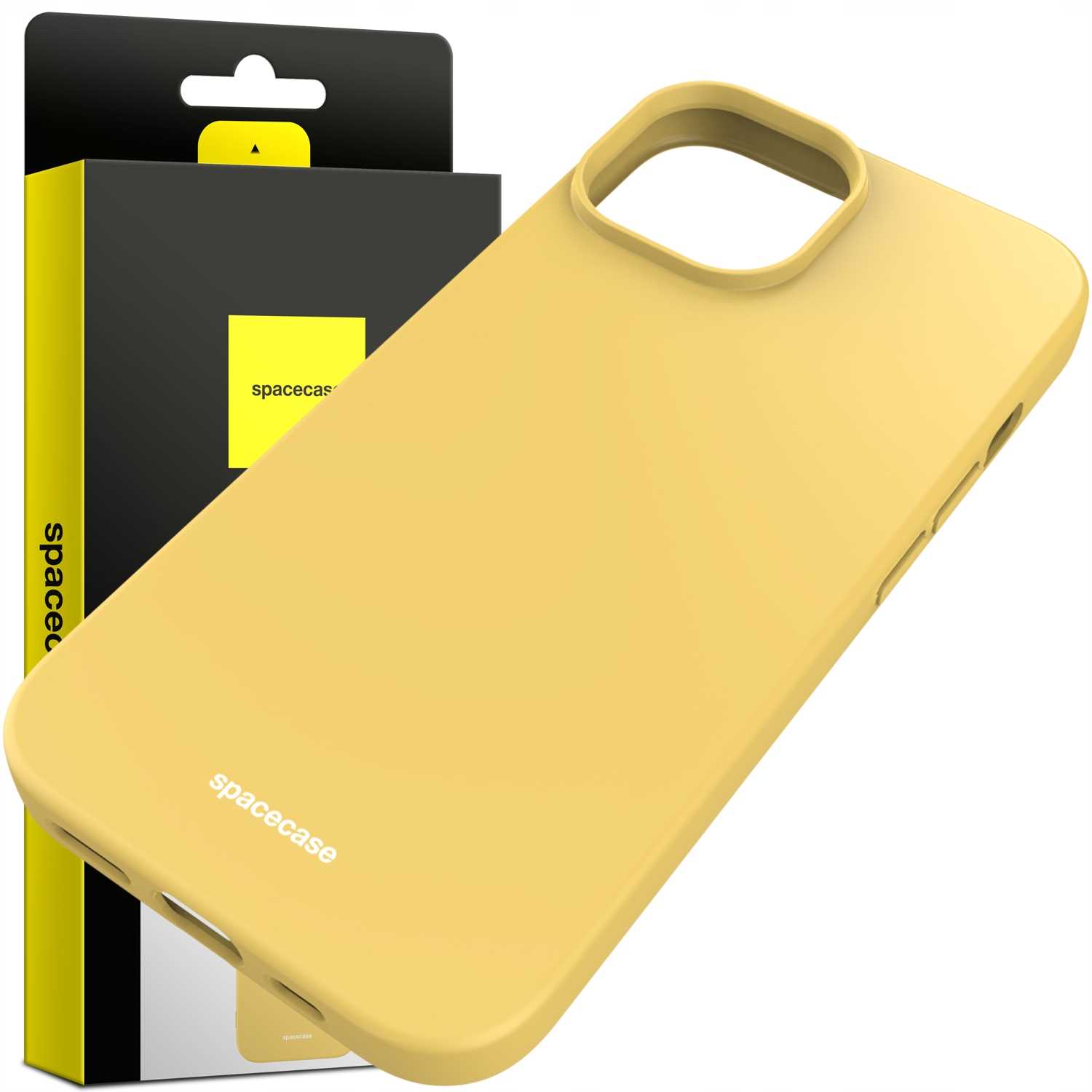 Spacecase Silicone Case iPhone 15 yellow