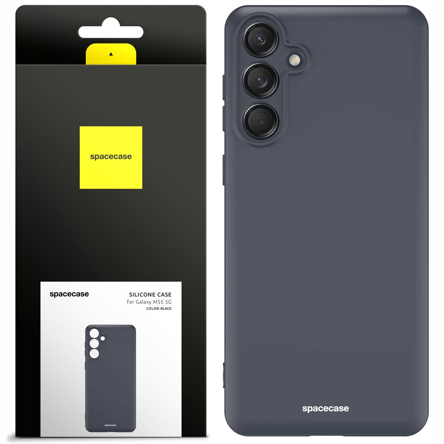 Spacecase Silicone Case Galaxy M55 5G Black