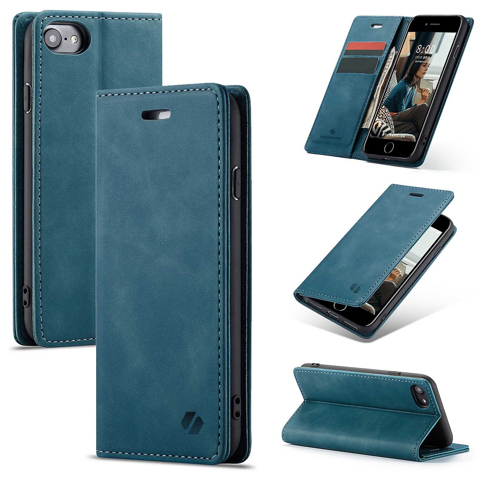 Spacecase Wallet iPhone 7/8/SE 2020 blue