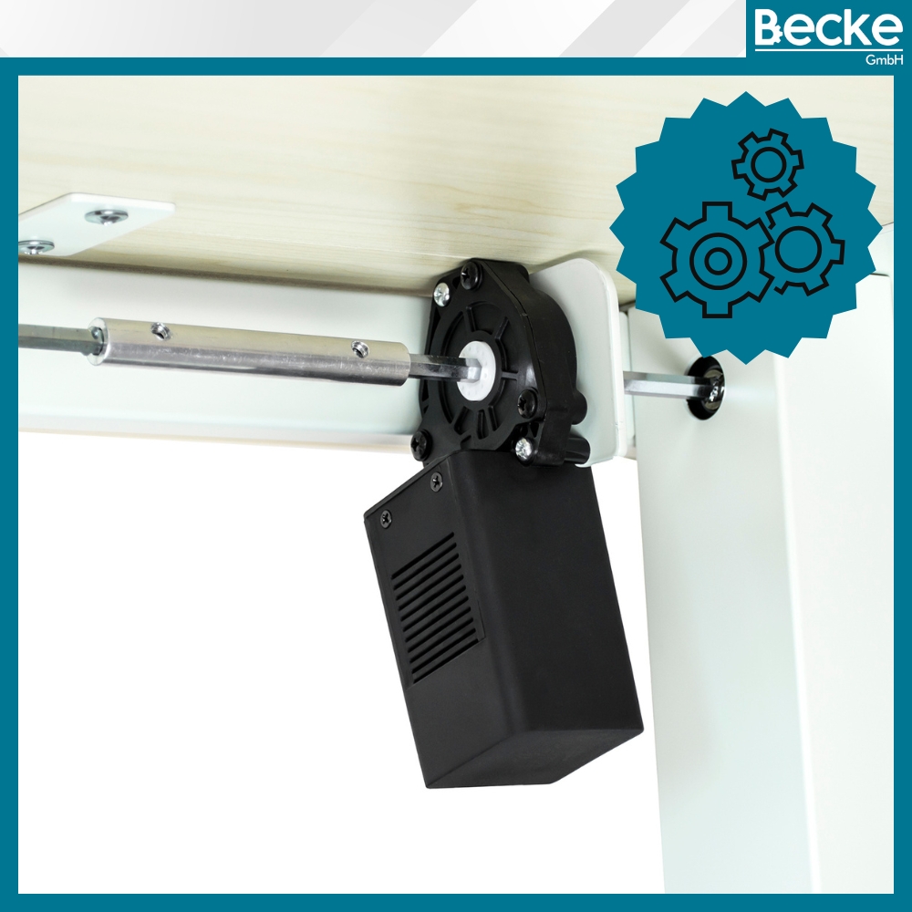 Biurko elektryczne automatyczne regulowane na stojąco 120x60 jasny brąz