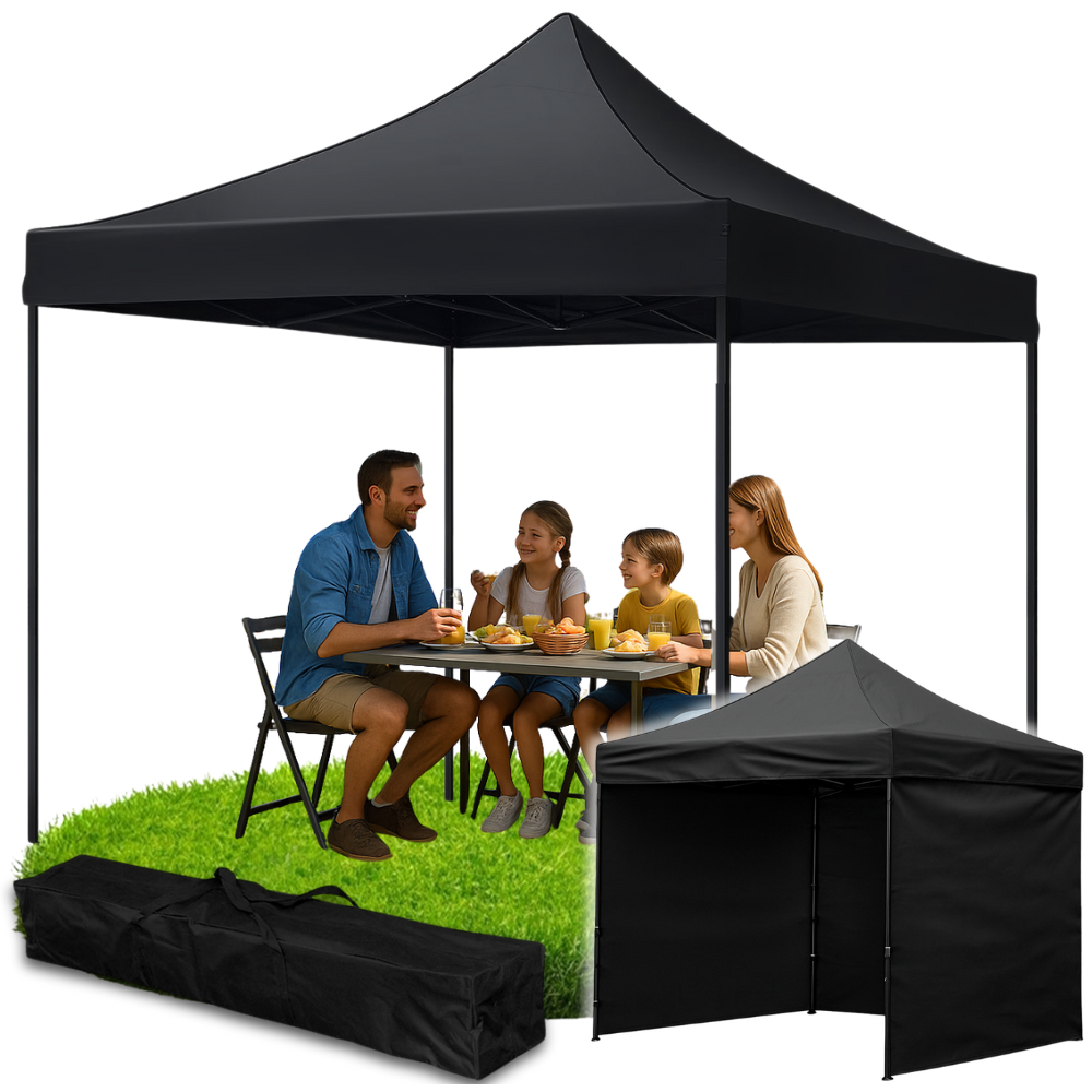 Namiot pawilon samorozkładający 3x3 - Czarny