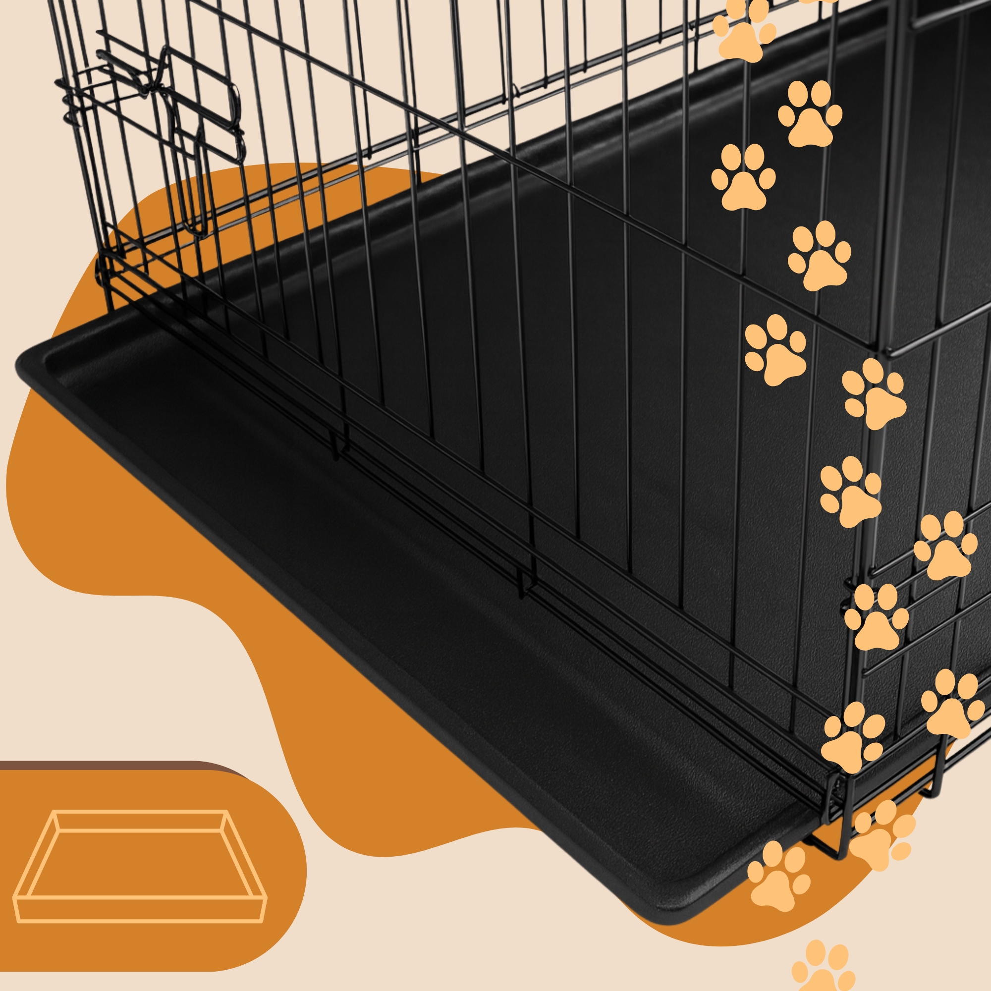 Klatka dla psa 77x57x48cm L kojec transporter dla średnich ras do 18 kg