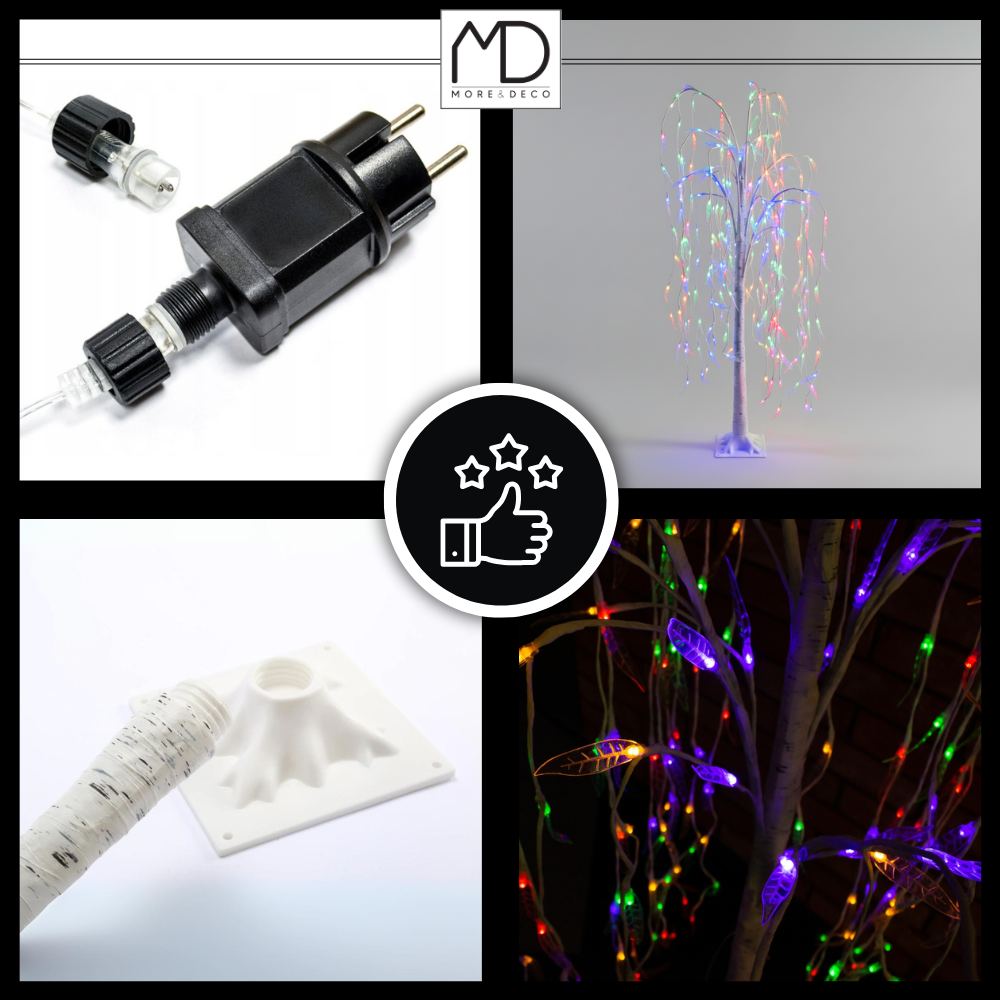 Drzewko świąteczne 140 LED - świecąca wierzba 120 cm wiele kolorów