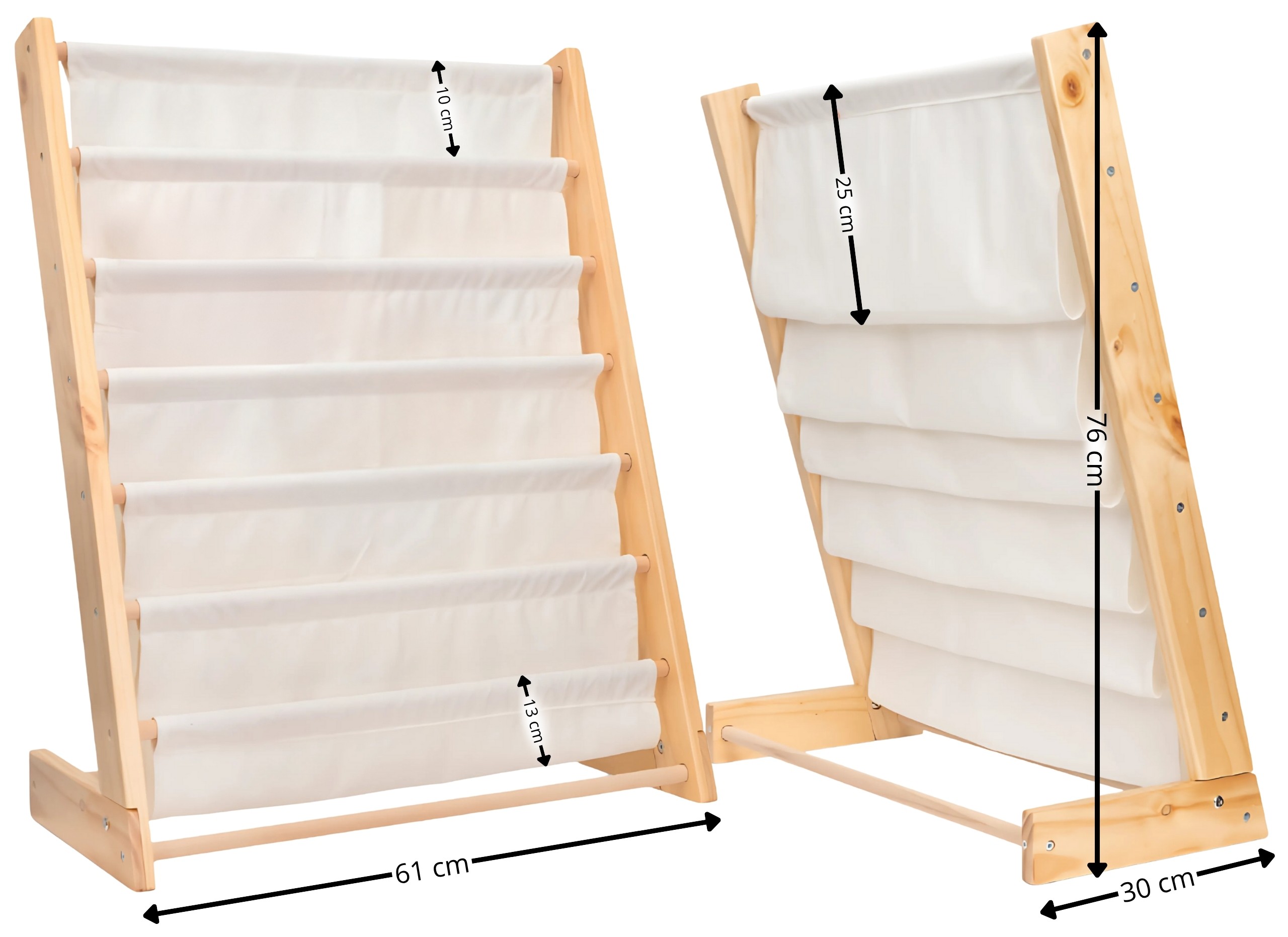 Półka na książki dla dzieci  - organizer biblioteczka z 6 półkami