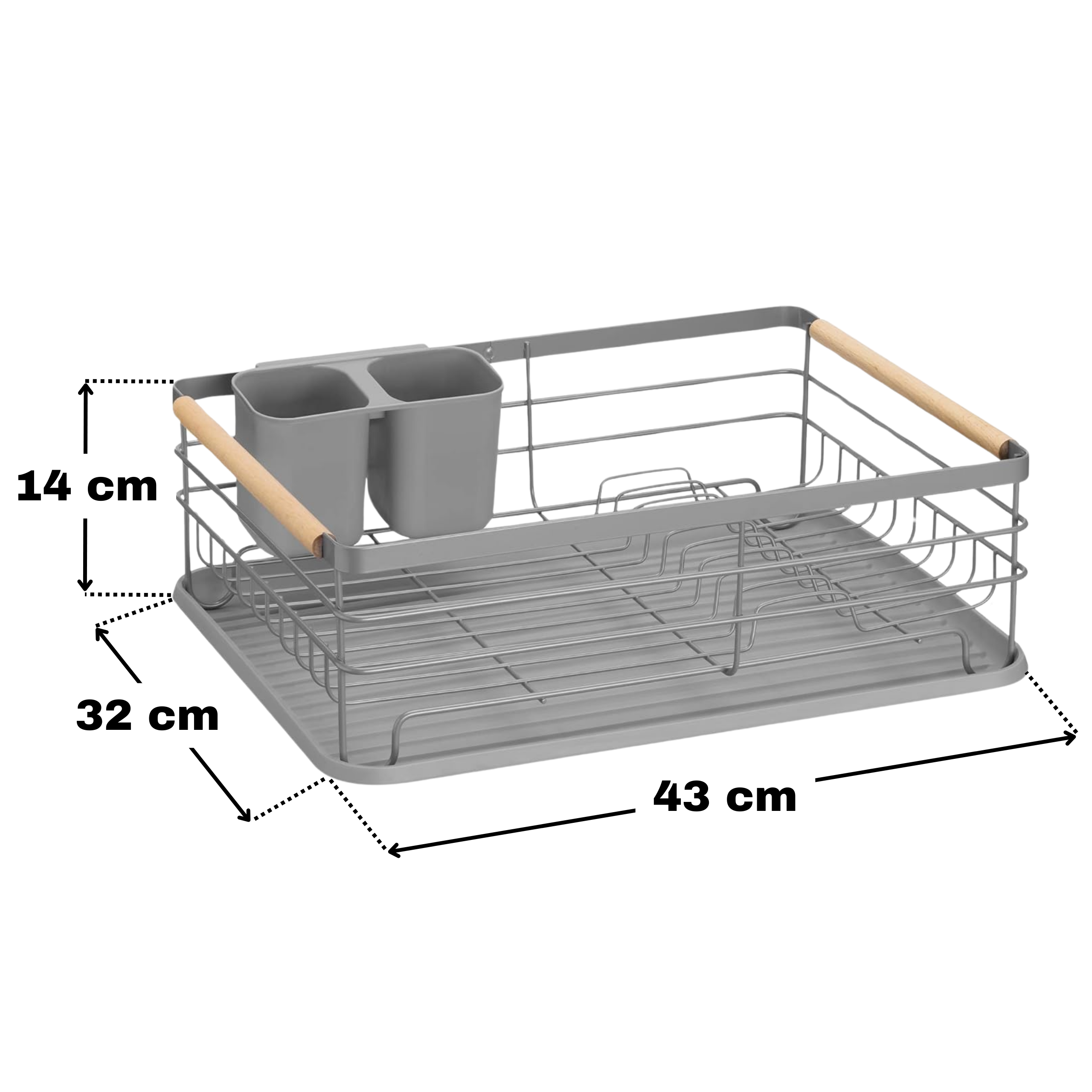 Suszarka do naczyń szara ociekacz na naczynia