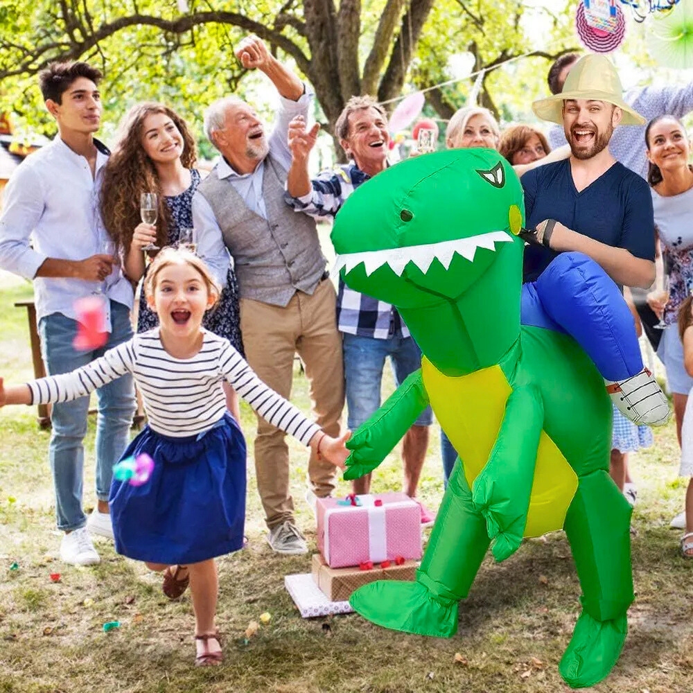 Strój dinozaura przebranie samopompujący kostium dmuchany dinozaur T-Rex