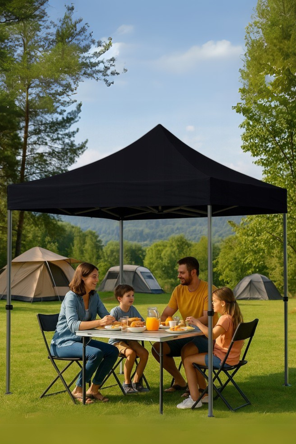 Namiot pawilon samorozkładający 3x3 - Czarny