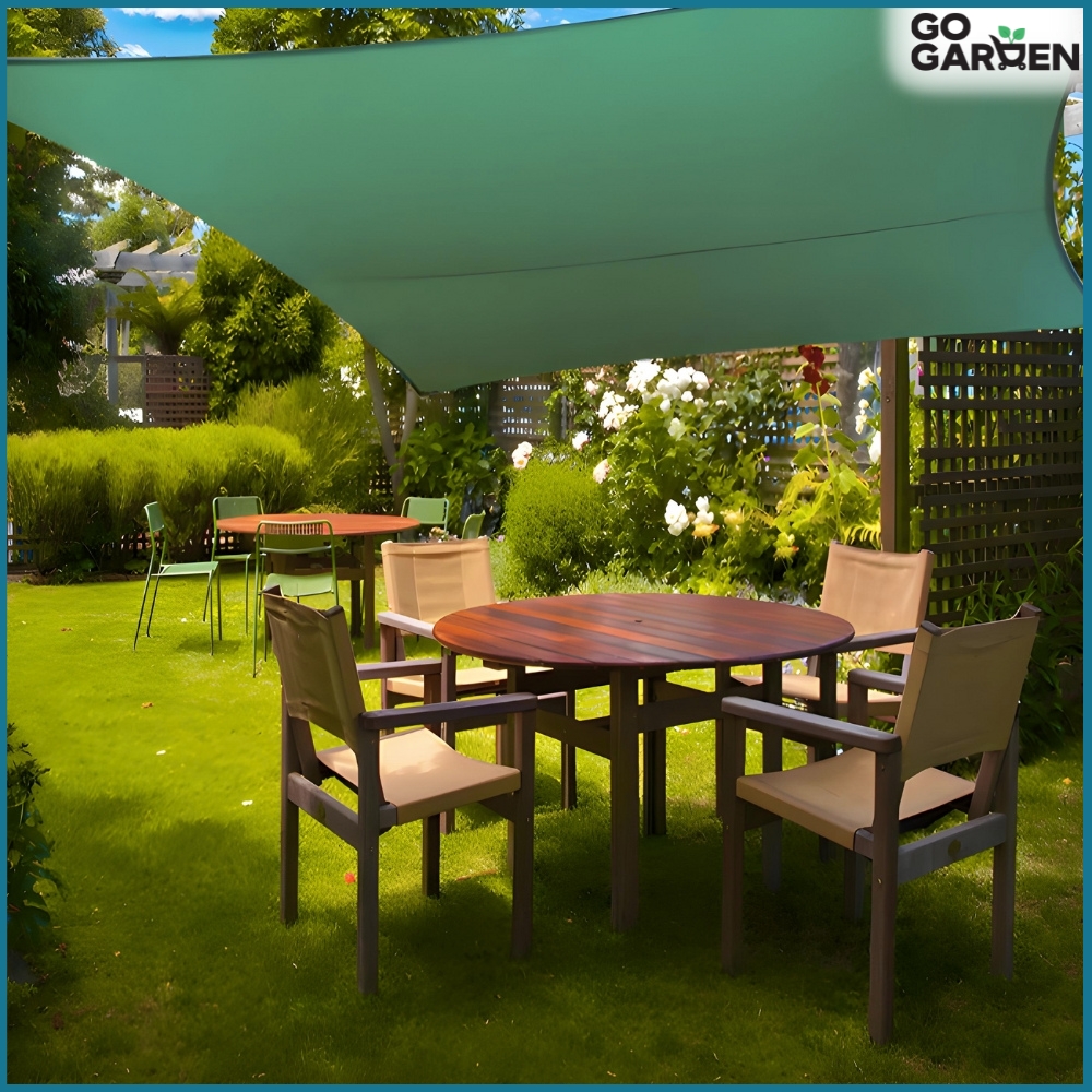 Markiza żagiel osłona przeciwsłoneczna UV ogrodowa taras słońce zielony 4x3