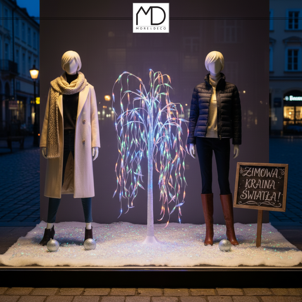 Drzewko świąteczne 140 LED - świecąca wierzba 120 cm wiele kolorów