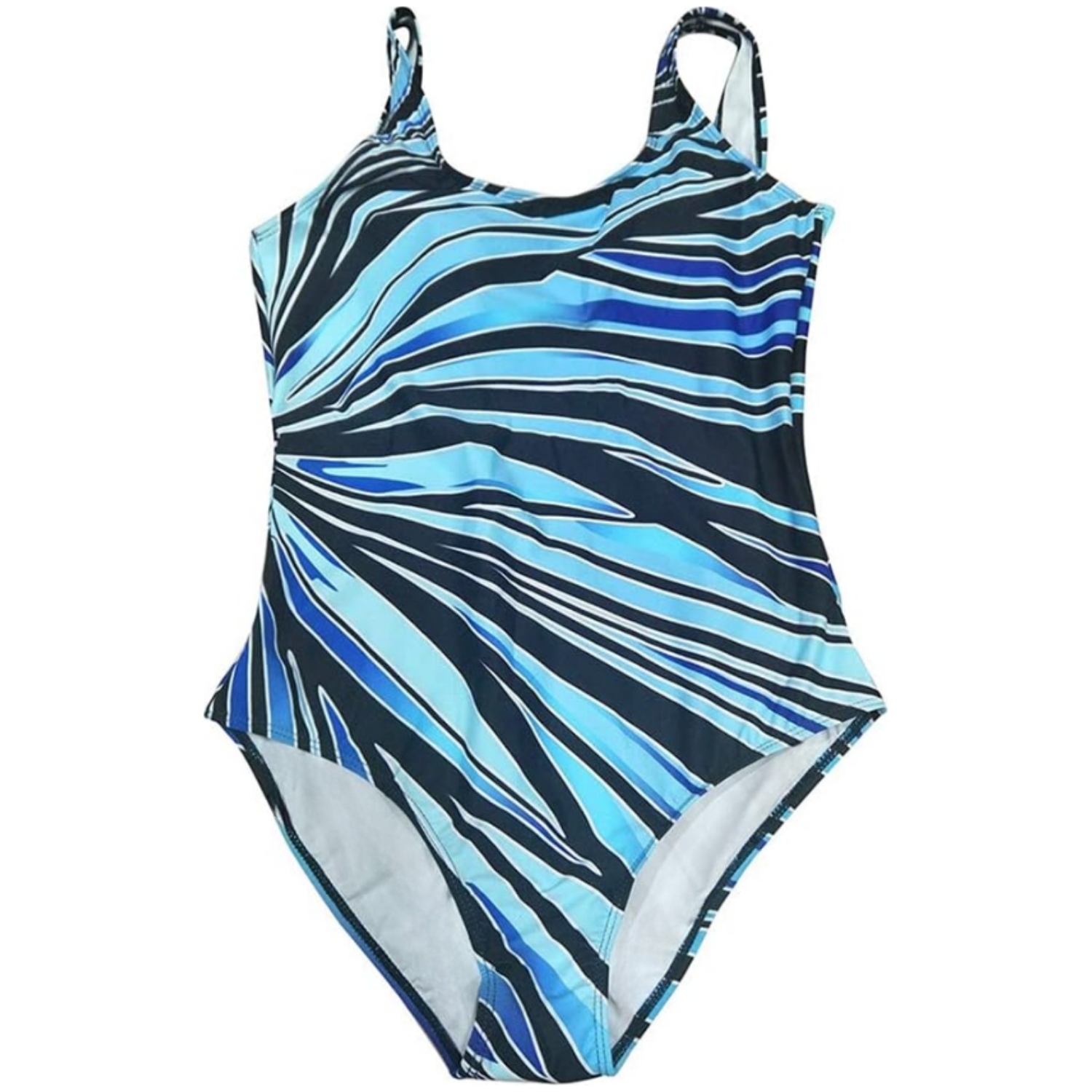 STRÓJ KĄPIELOWY JEDNOCZĘŚCIOWY KOSTIUM DAMSKI MODELUJĄCY PLUS SIZE PASKI L