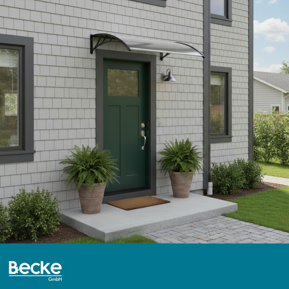 Daszek nad drzwi wejściowe łukowy zadaszenie balkon okno poliwęglan 120x80