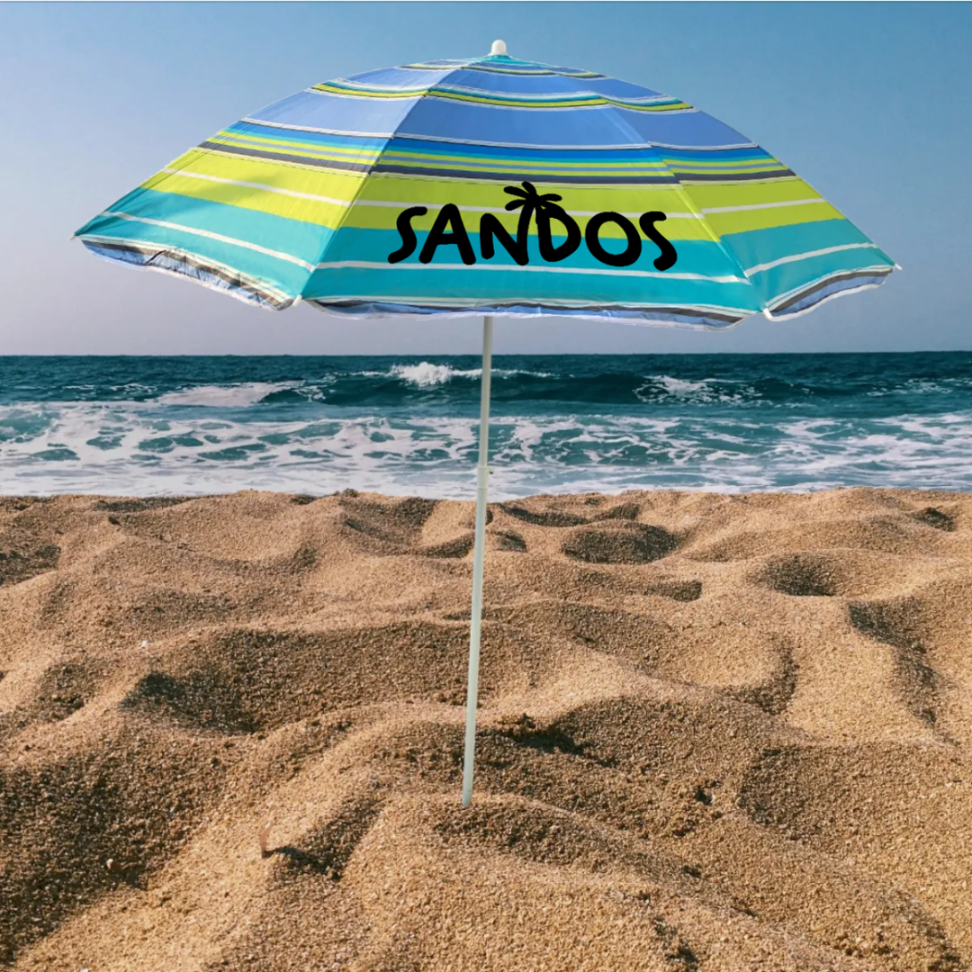 Pruhovaný plážový slunečník