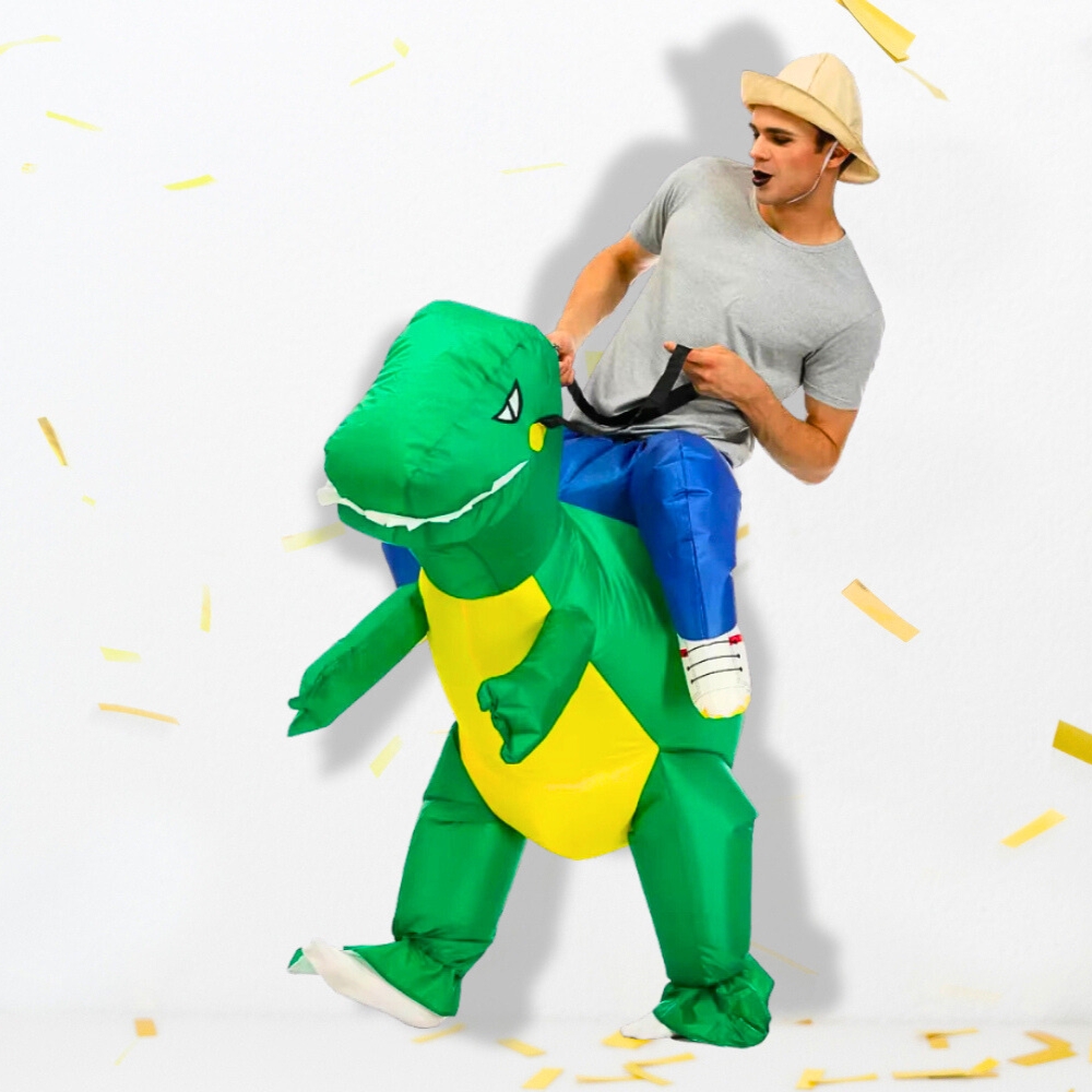 Strój dinozaura przebranie samopompujący kostium dmuchany dinozaur T-Rex