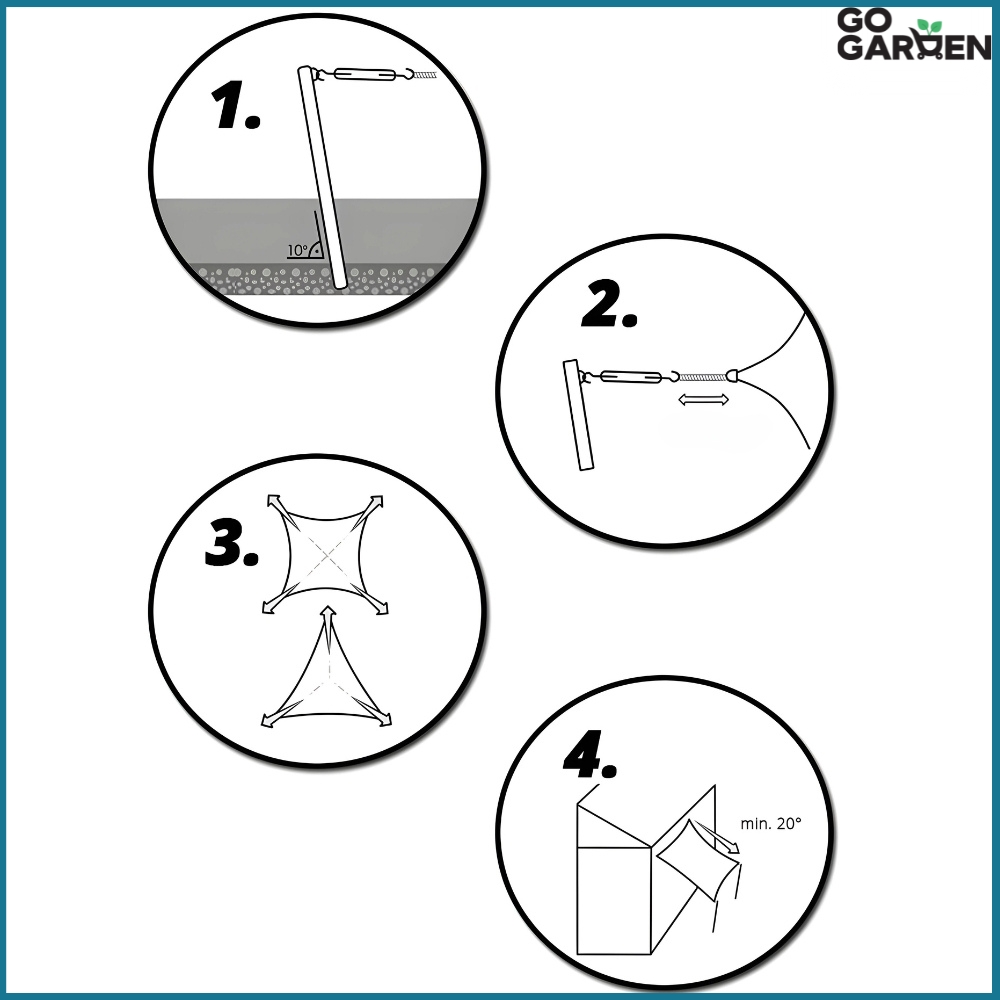 Markiza żagiel osłona przeciwsłoneczna UV ogrodowa taras słońce zielony 4x3