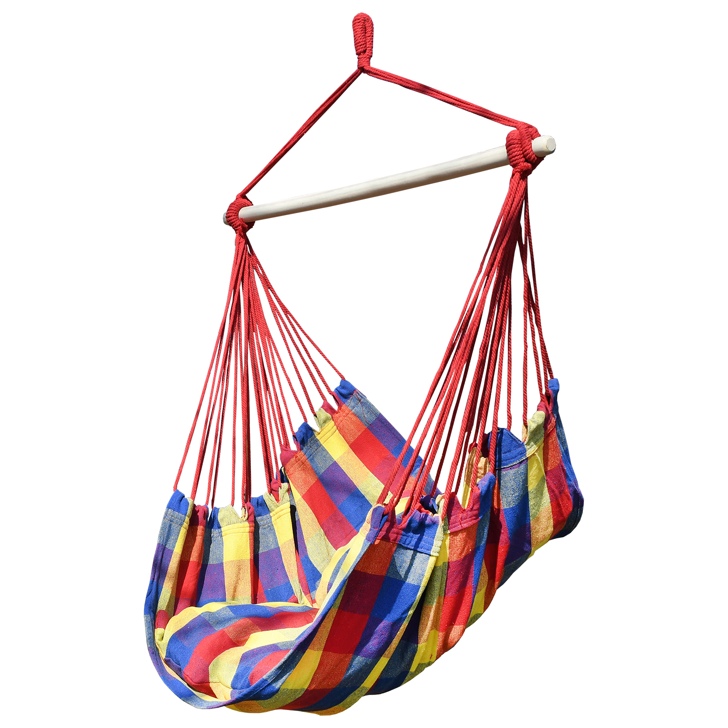 Stelaż na hamak biały 2w1 + hamak + krzesło brazylijskie